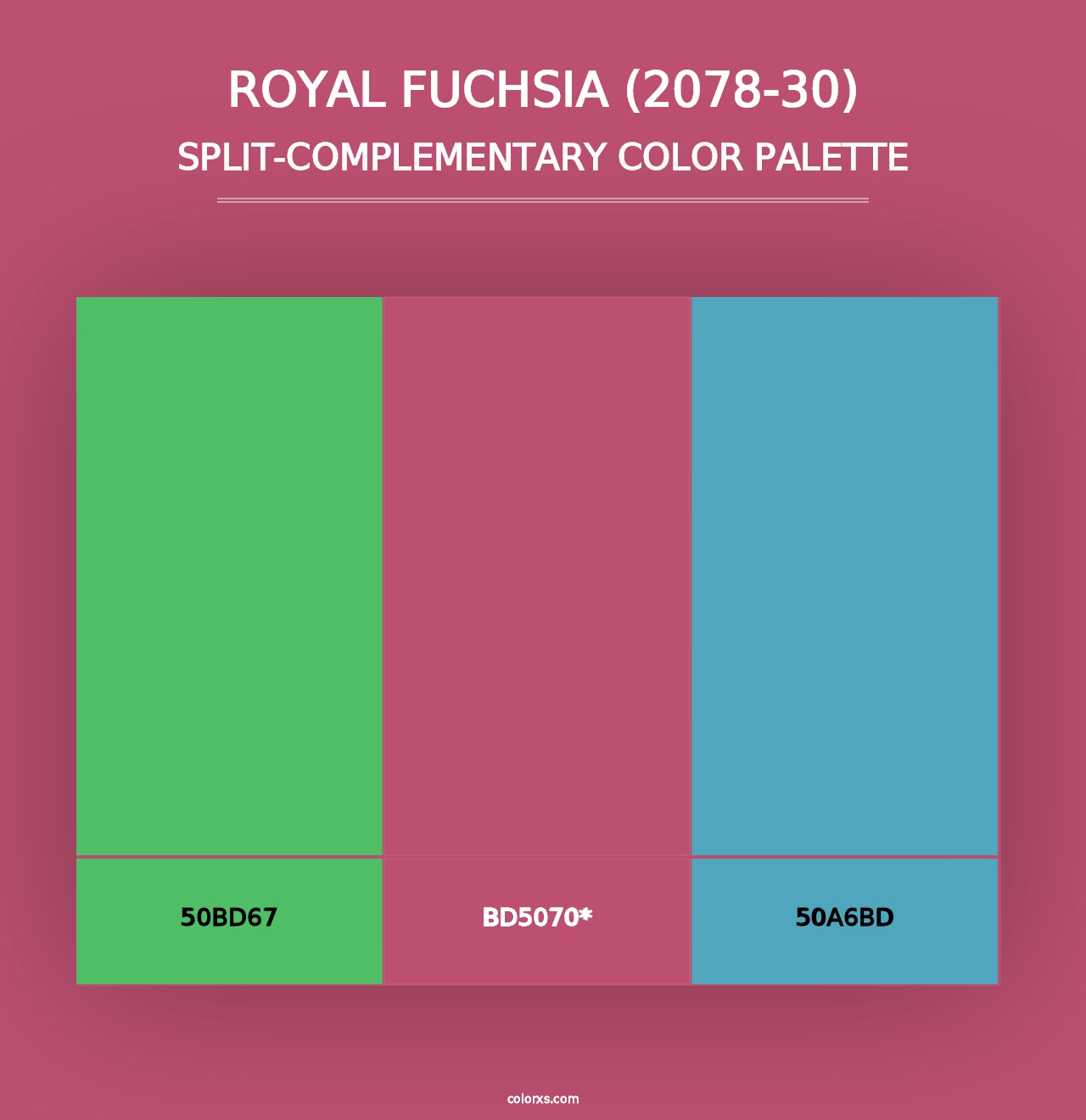 Royal Fuchsia (2078-30) - Split-Complementary Color Palette