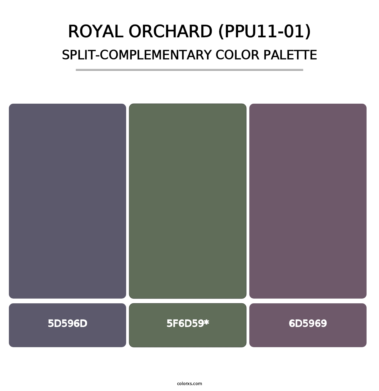 Royal Orchard (PPU11-01) - Split-Complementary Color Palette