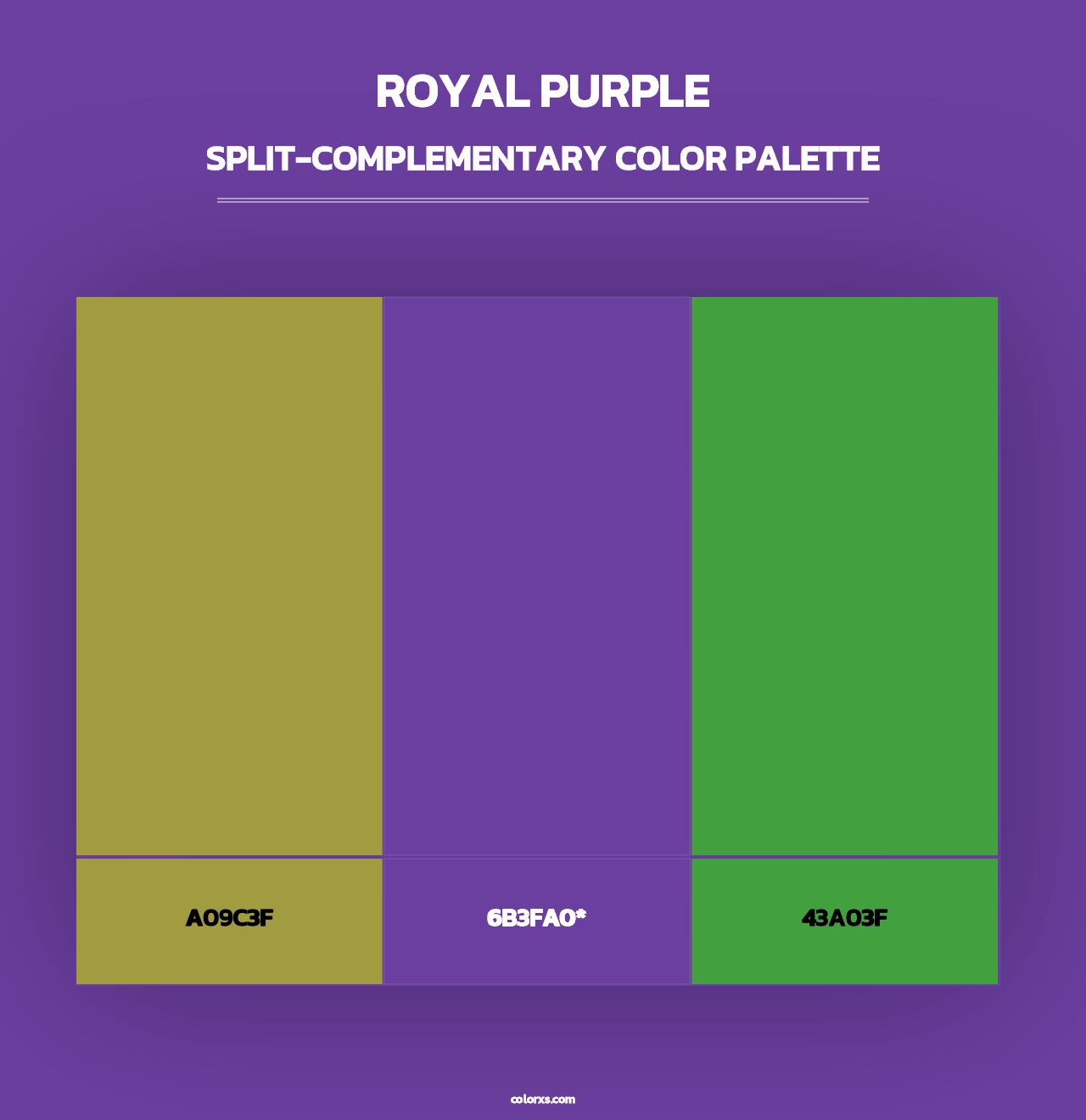 Royal purple - Split-Complementary Color Palette