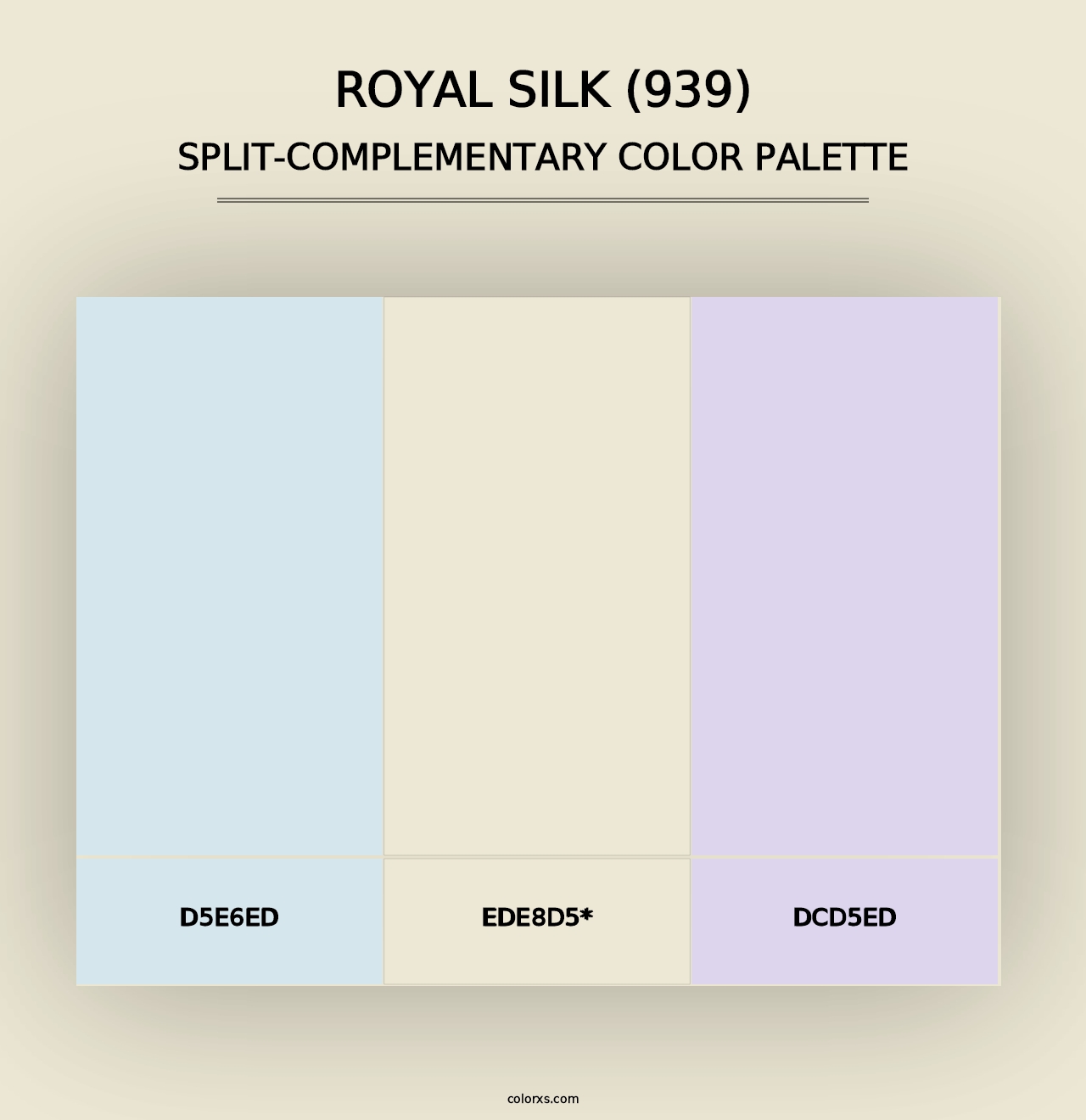 Royal Silk (939) - Split-Complementary Color Palette