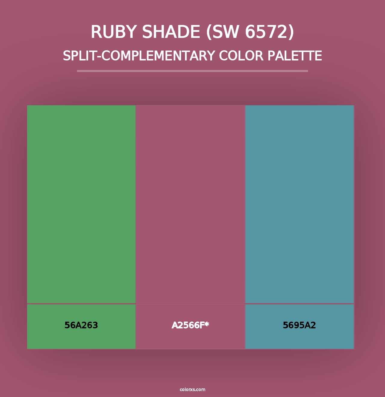 Ruby Shade (SW 6572) - Split-Complementary Color Palette