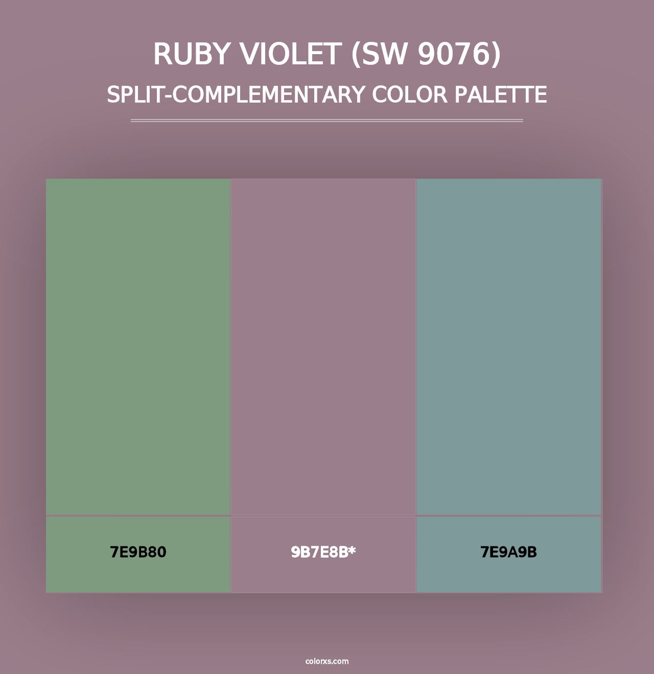 Ruby Violet (SW 9076) - Split-Complementary Color Palette