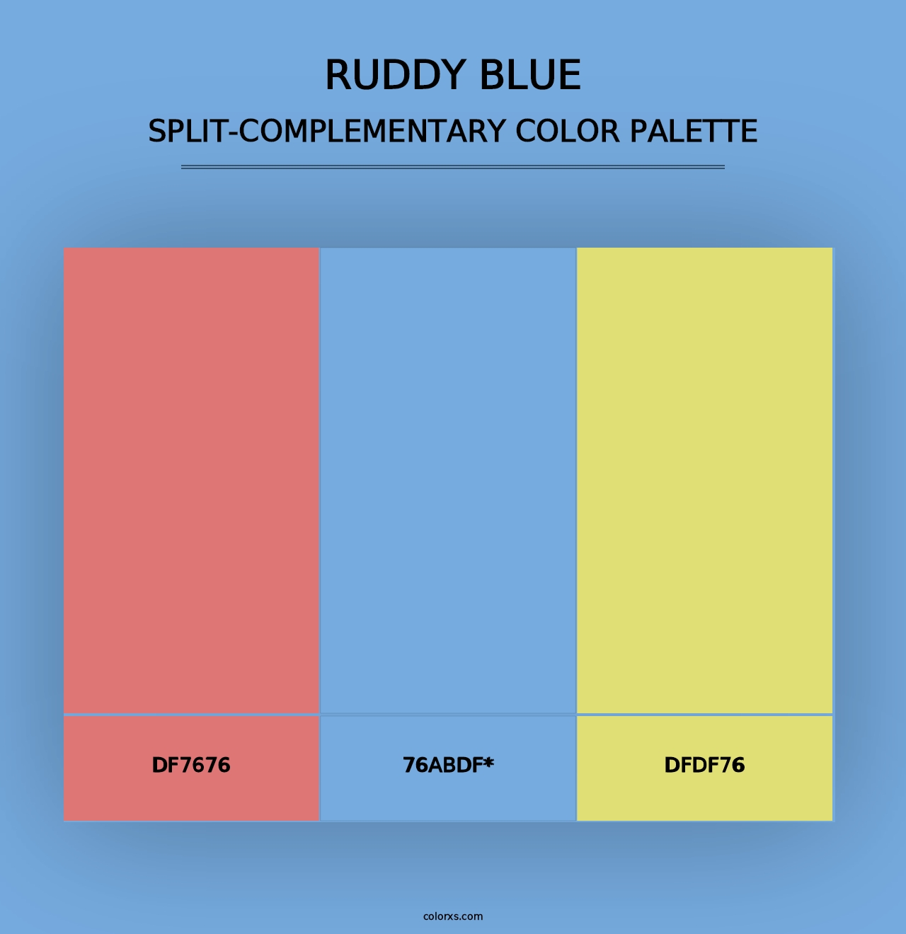 Ruddy Blue - Split-Complementary Color Palette