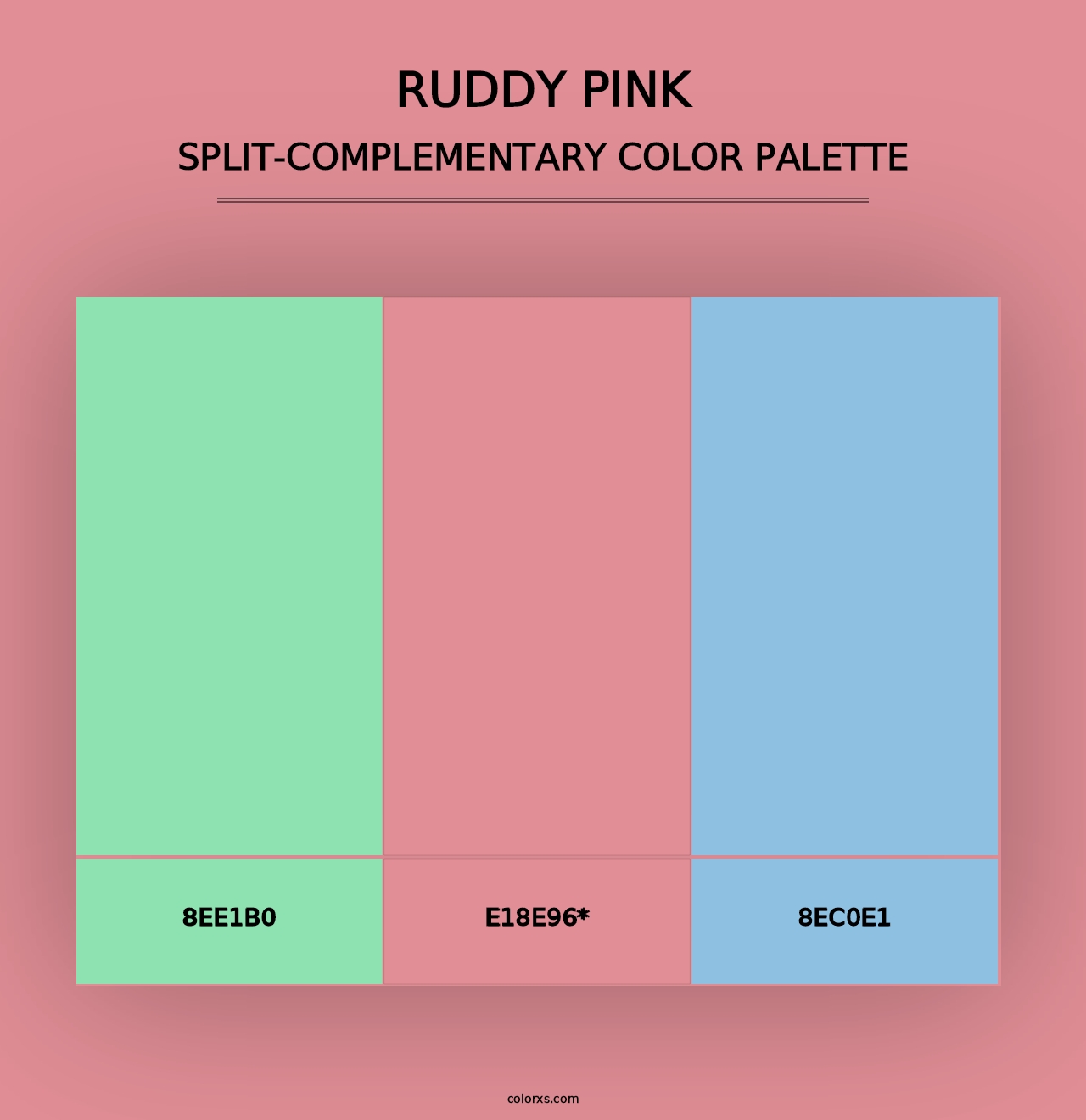 Ruddy Pink - Split-Complementary Color Palette