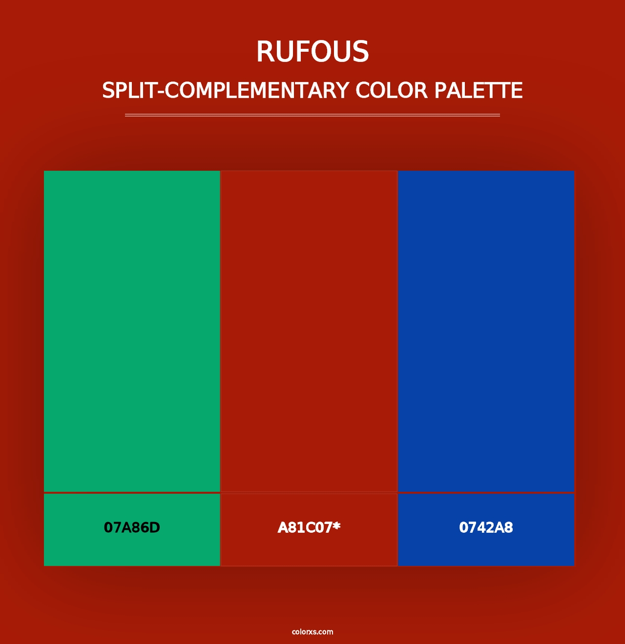 Rufous - Split-Complementary Color Palette