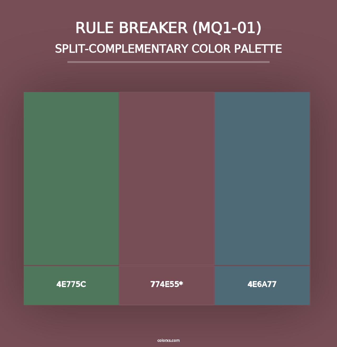 Rule Breaker (MQ1-01) - Split-Complementary Color Palette