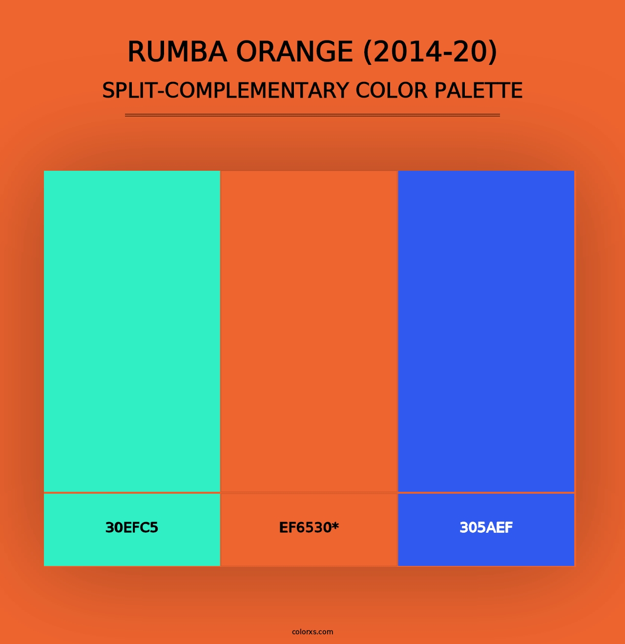 Rumba Orange (2014-20) - Split-Complementary Color Palette