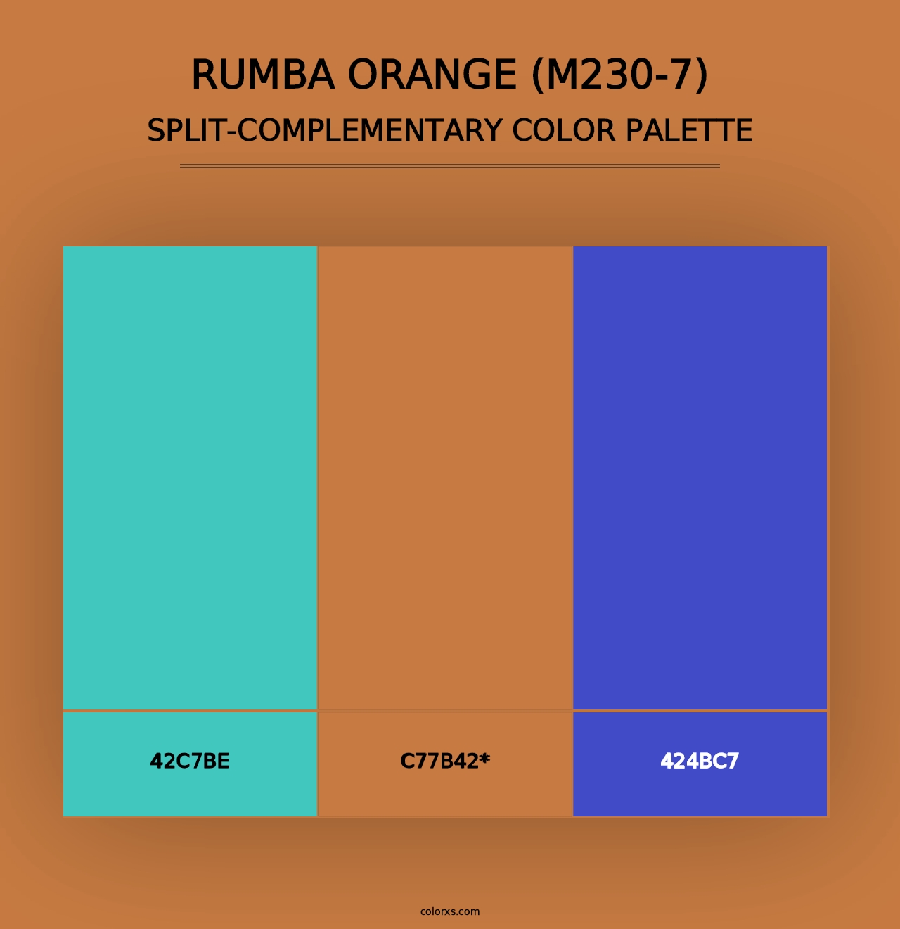 Rumba Orange (M230-7) - Split-Complementary Color Palette