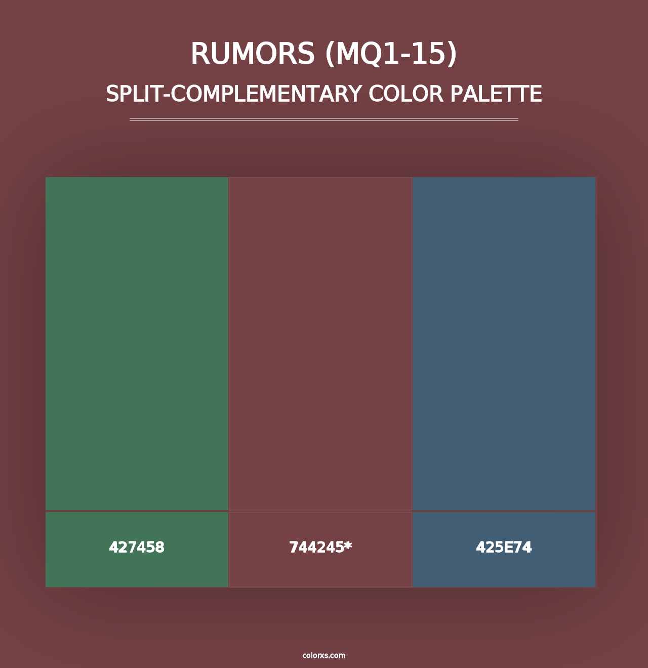 Rumors (MQ1-15) - Split-Complementary Color Palette