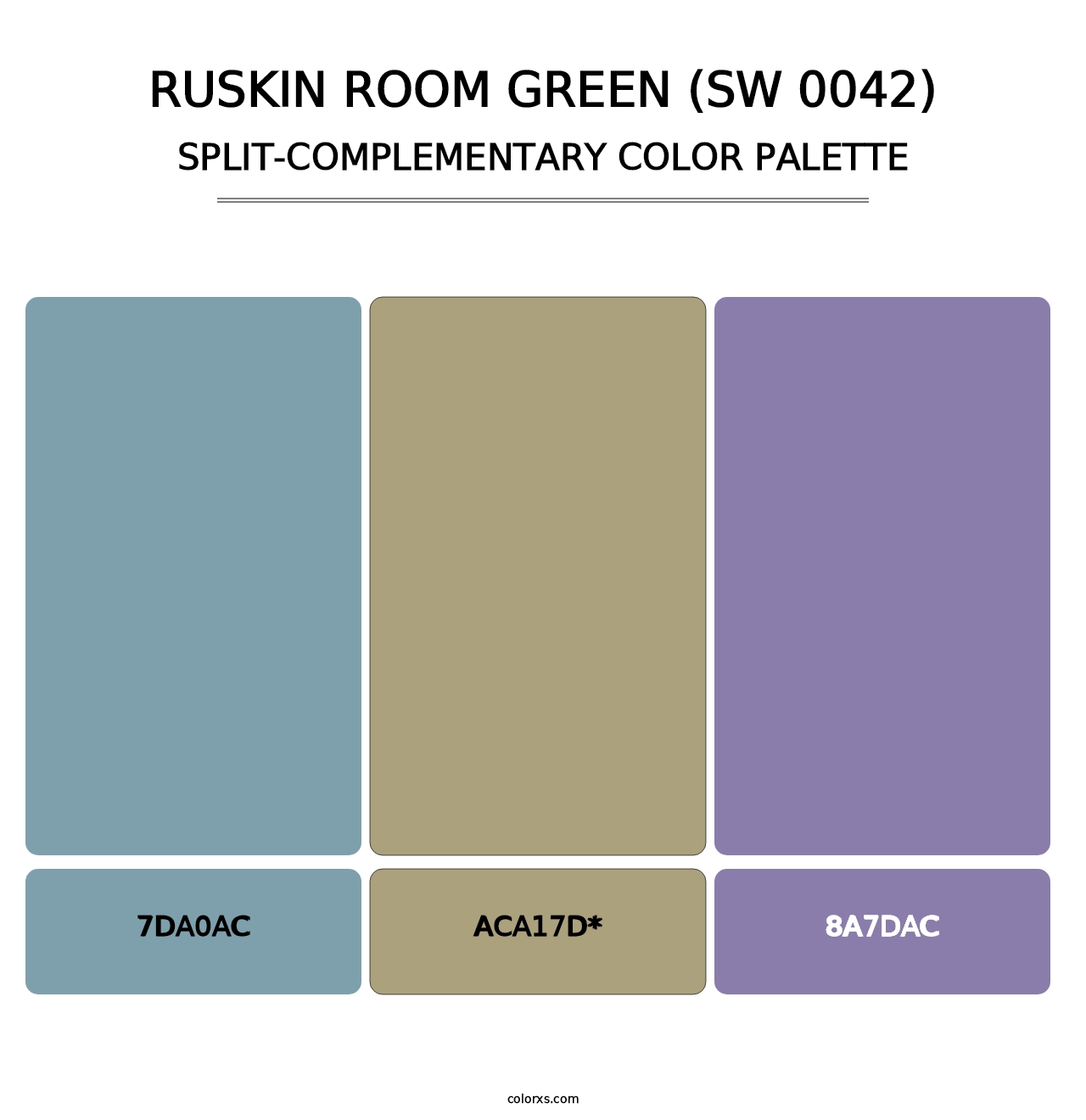 Ruskin Room Green (SW 0042) - Split-Complementary Color Palette