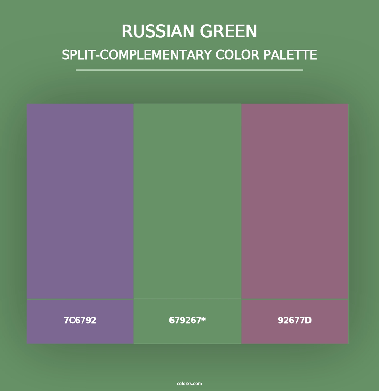 Russian Green - Split-Complementary Color Palette