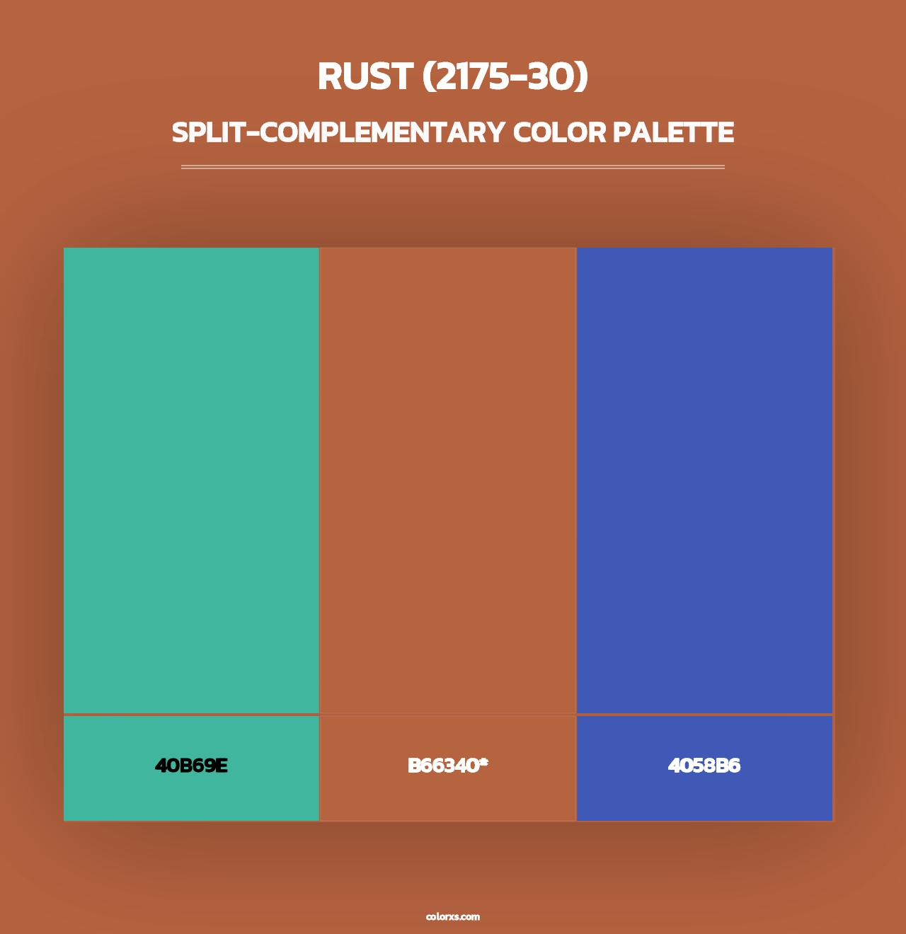 Rust (2175-30) - Split-Complementary Color Palette