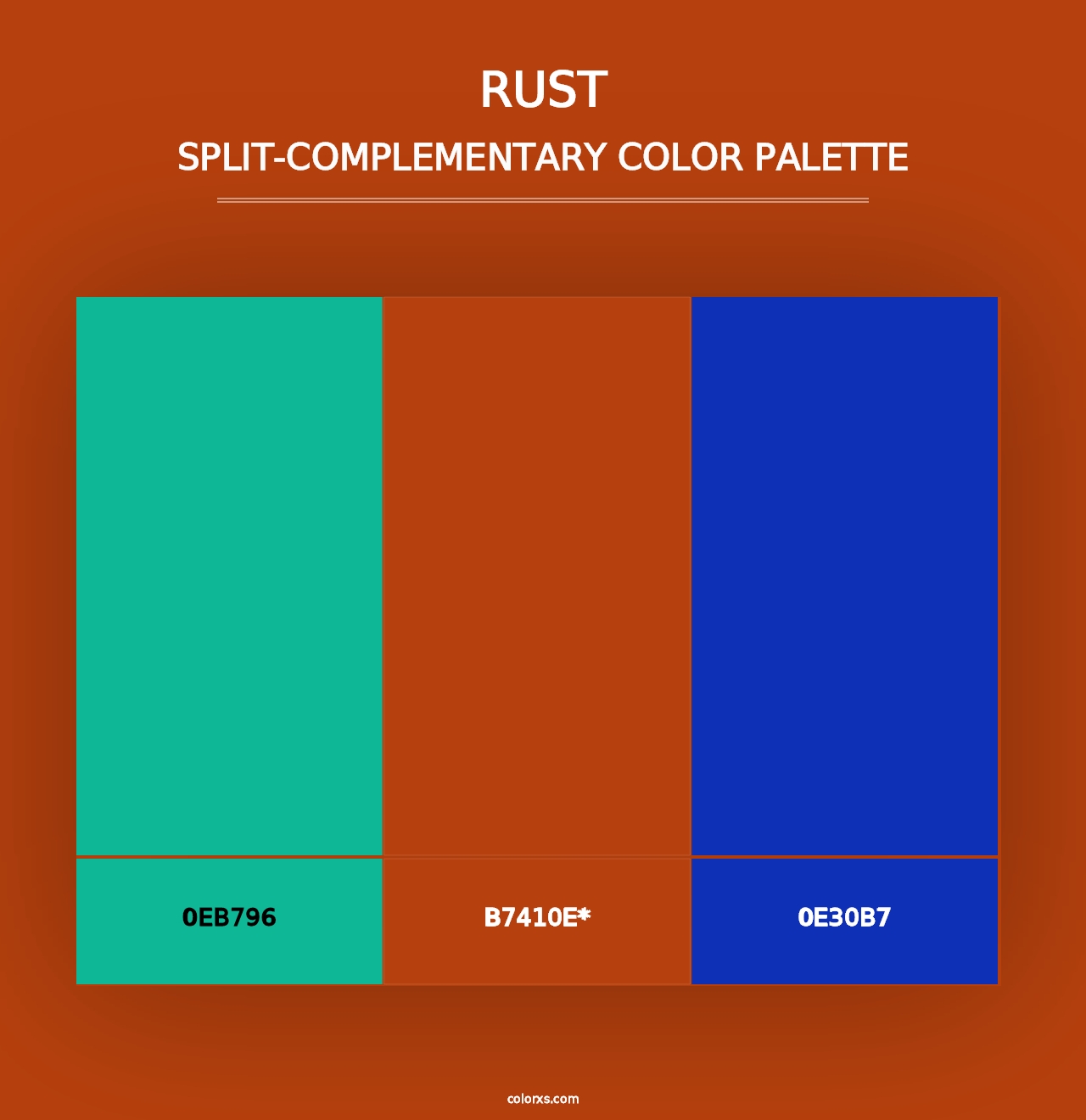 Rust - Split-Complementary Color Palette