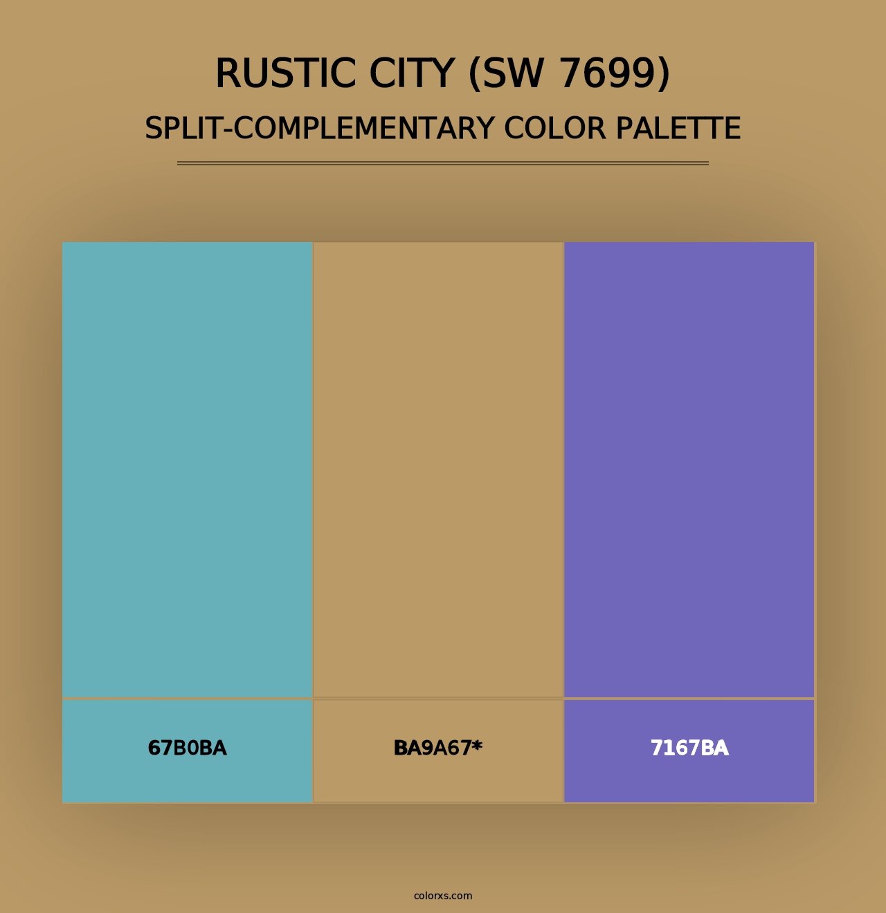 Rustic City (SW 7699) - Split-Complementary Color Palette