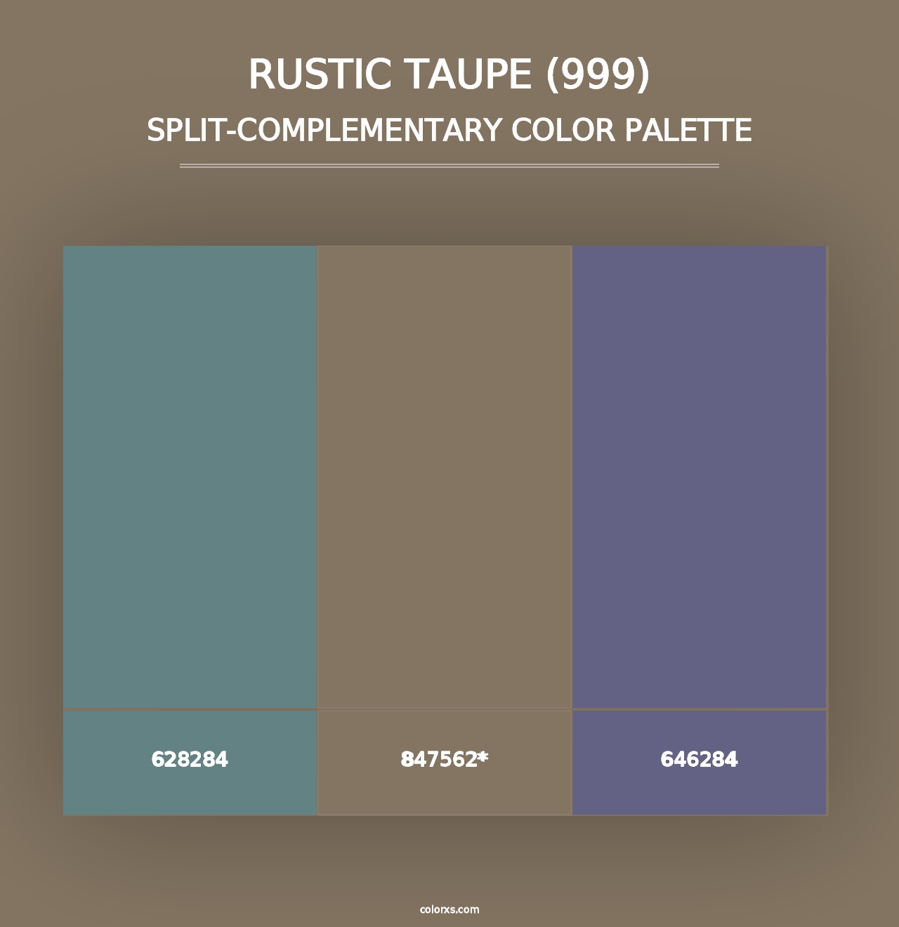 Rustic Taupe (999) - Split-Complementary Color Palette