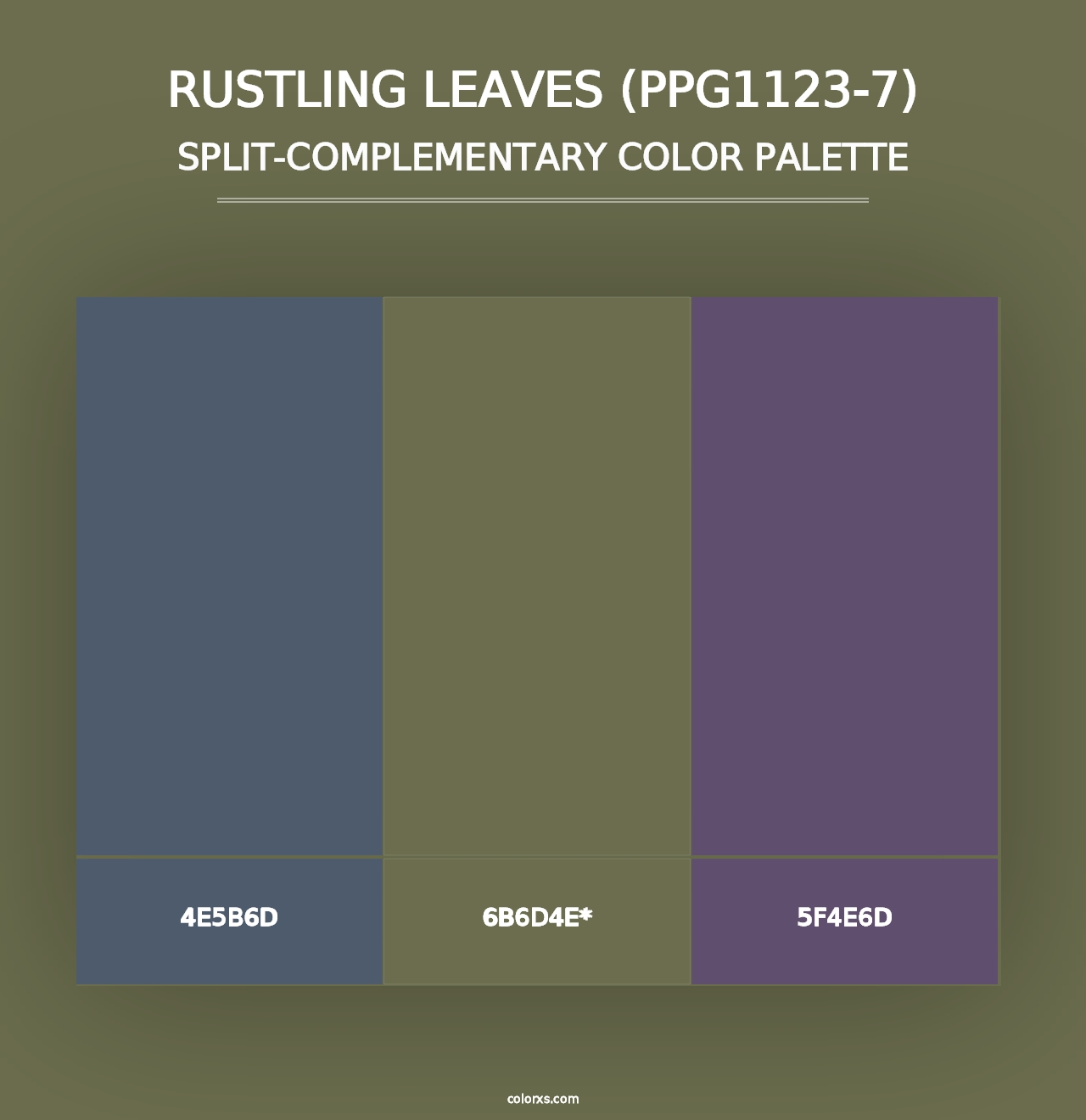 Rustling Leaves (PPG1123-7) - Split-Complementary Color Palette