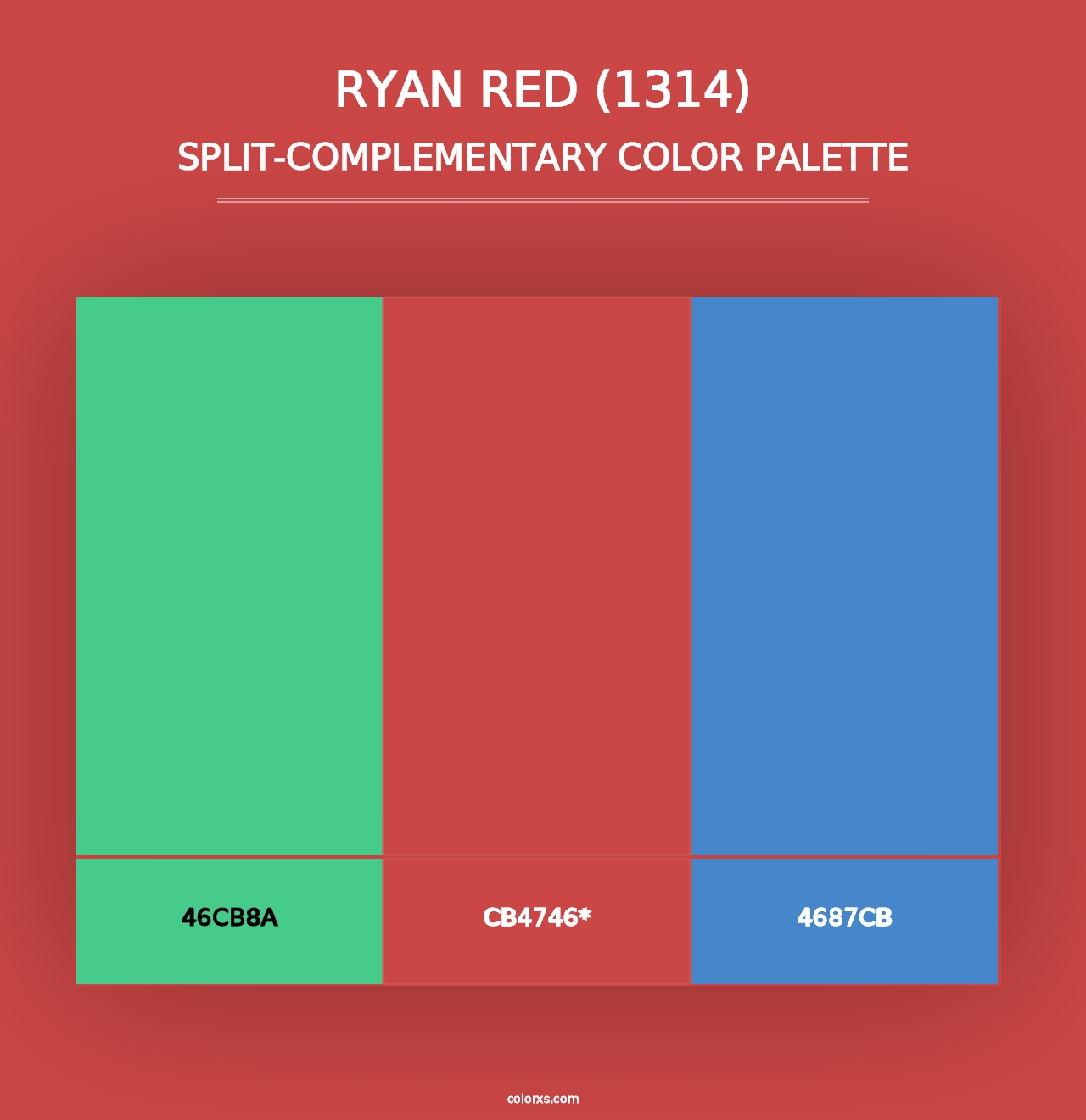 Ryan Red (1314) - Split-Complementary Color Palette