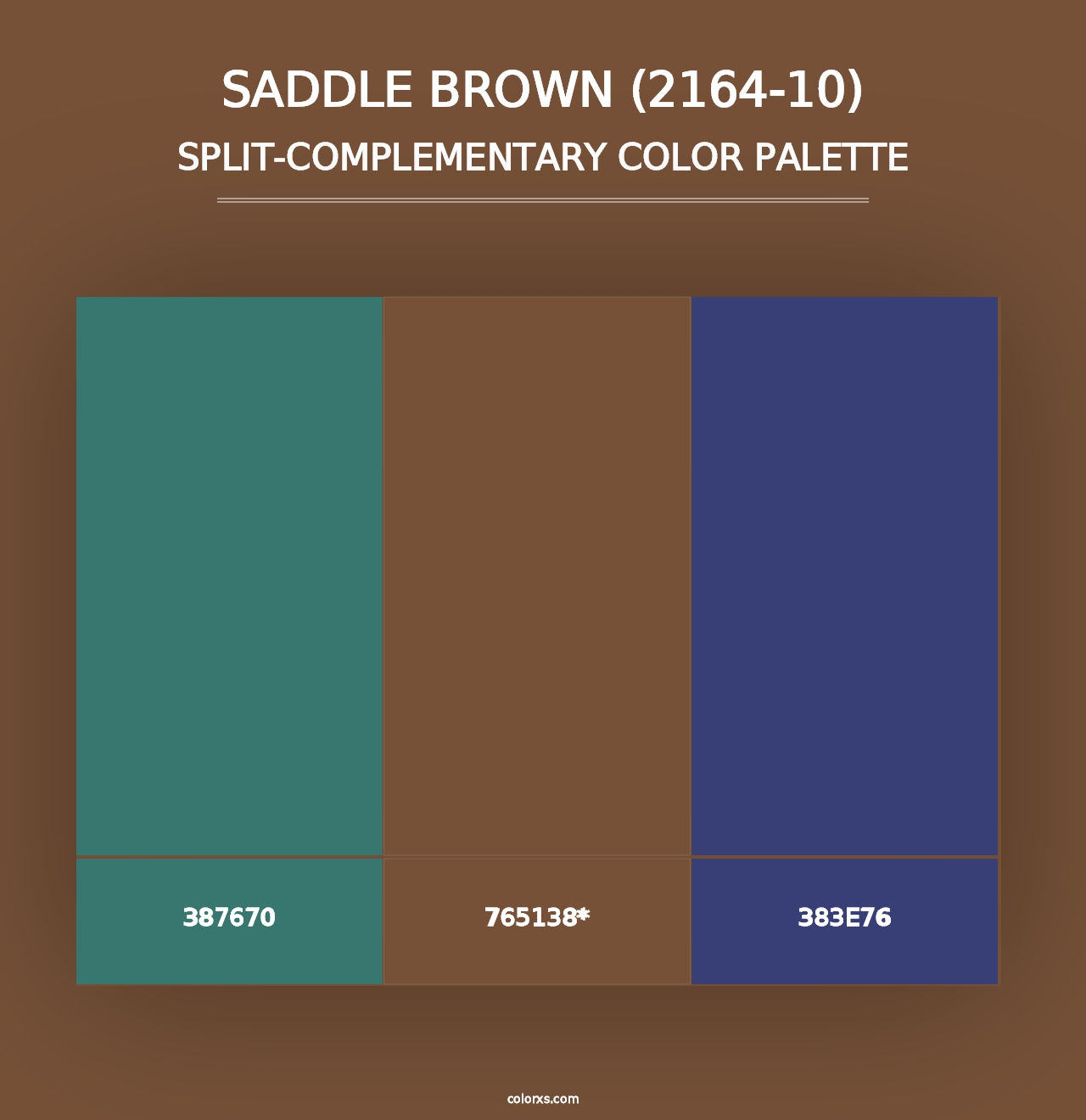 Saddle Brown (2164-10) - Split-Complementary Color Palette