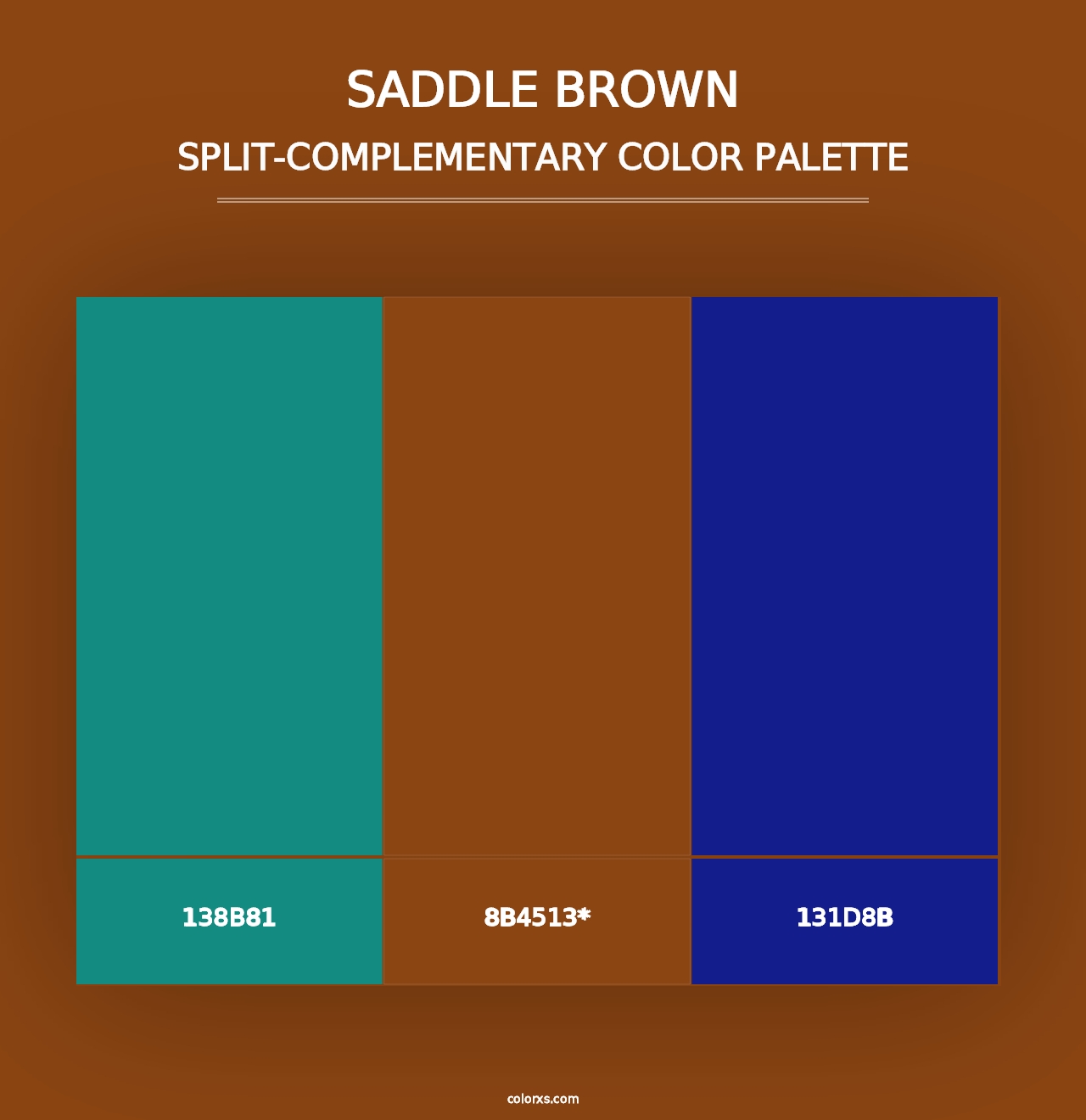 Saddle Brown - Split-Complementary Color Palette