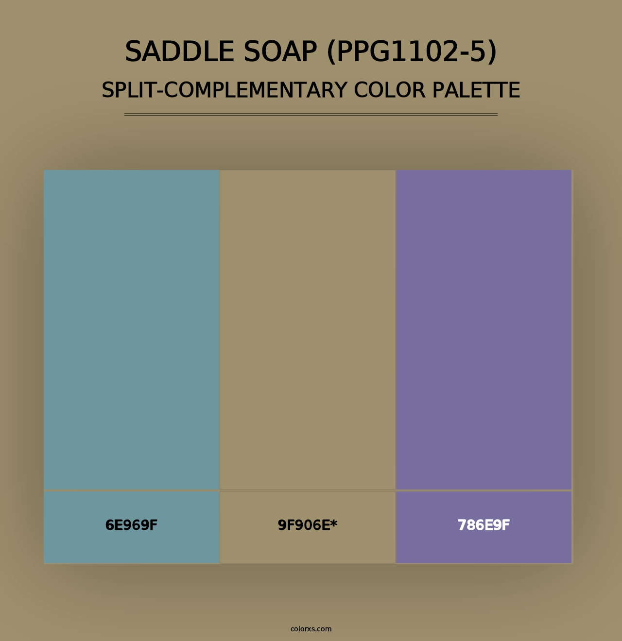 Saddle Soap (PPG1102-5) - Split-Complementary Color Palette