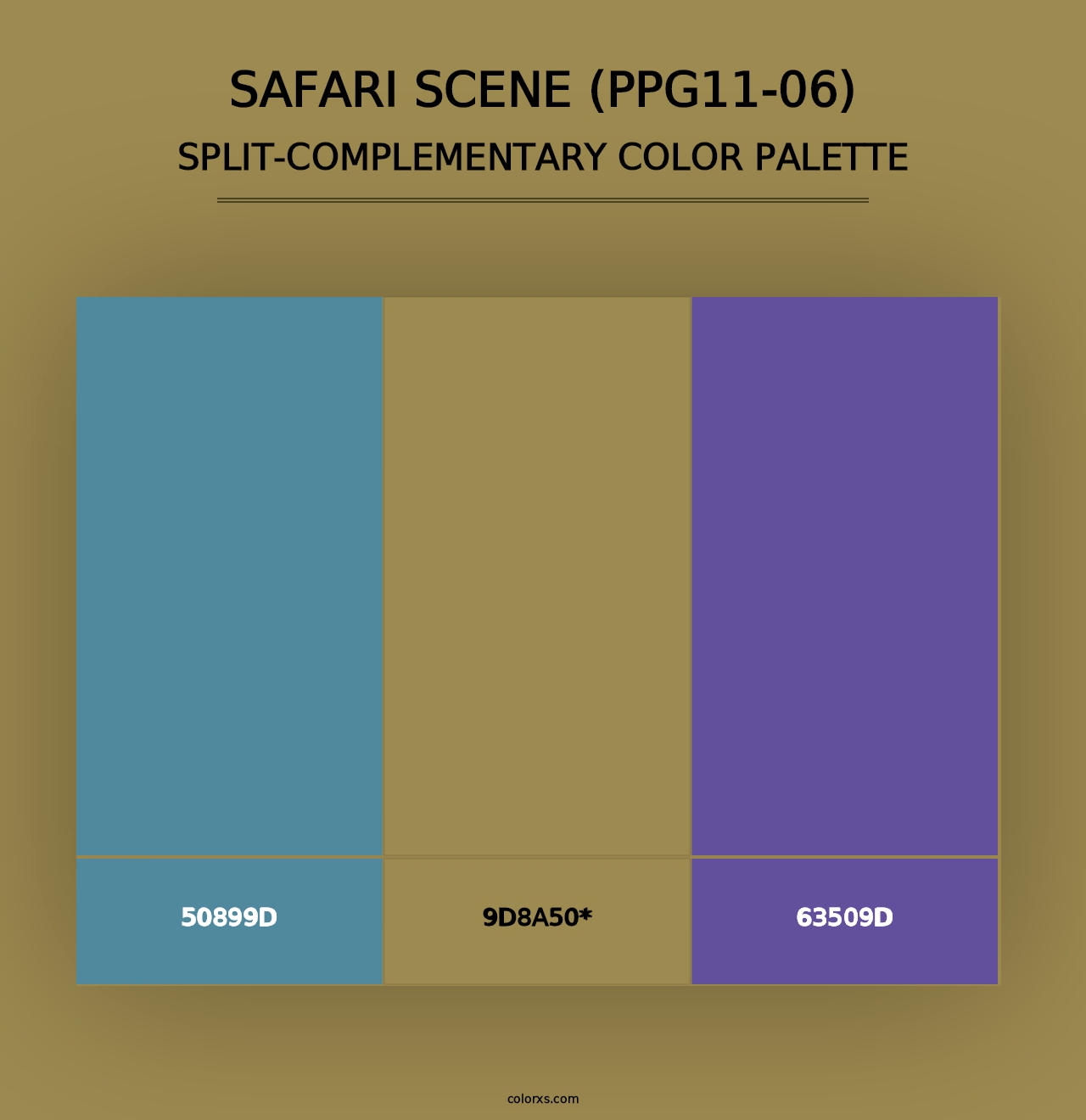 Safari Scene (PPG11-06) - Split-Complementary Color Palette