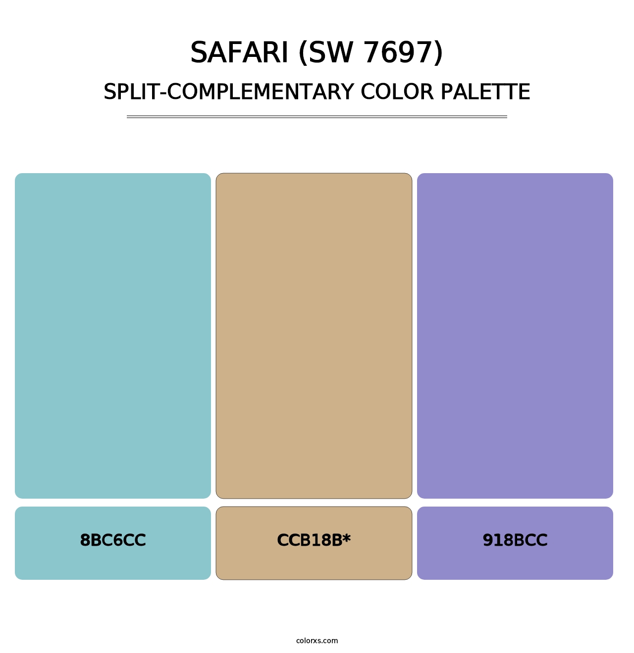 Safari (SW 7697) - Split-Complementary Color Palette