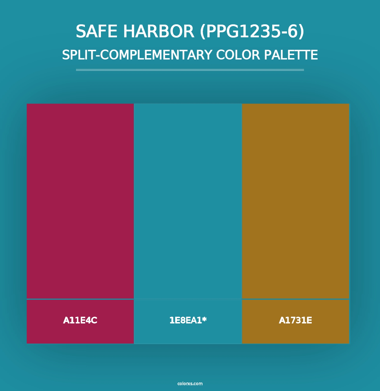 Safe Harbor (PPG1235-6) - Split-Complementary Color Palette