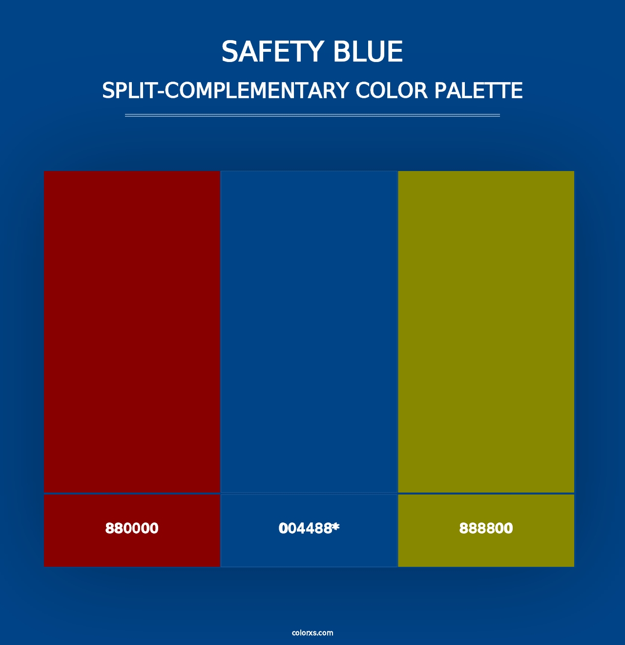 Safety Blue - Split-Complementary Color Palette