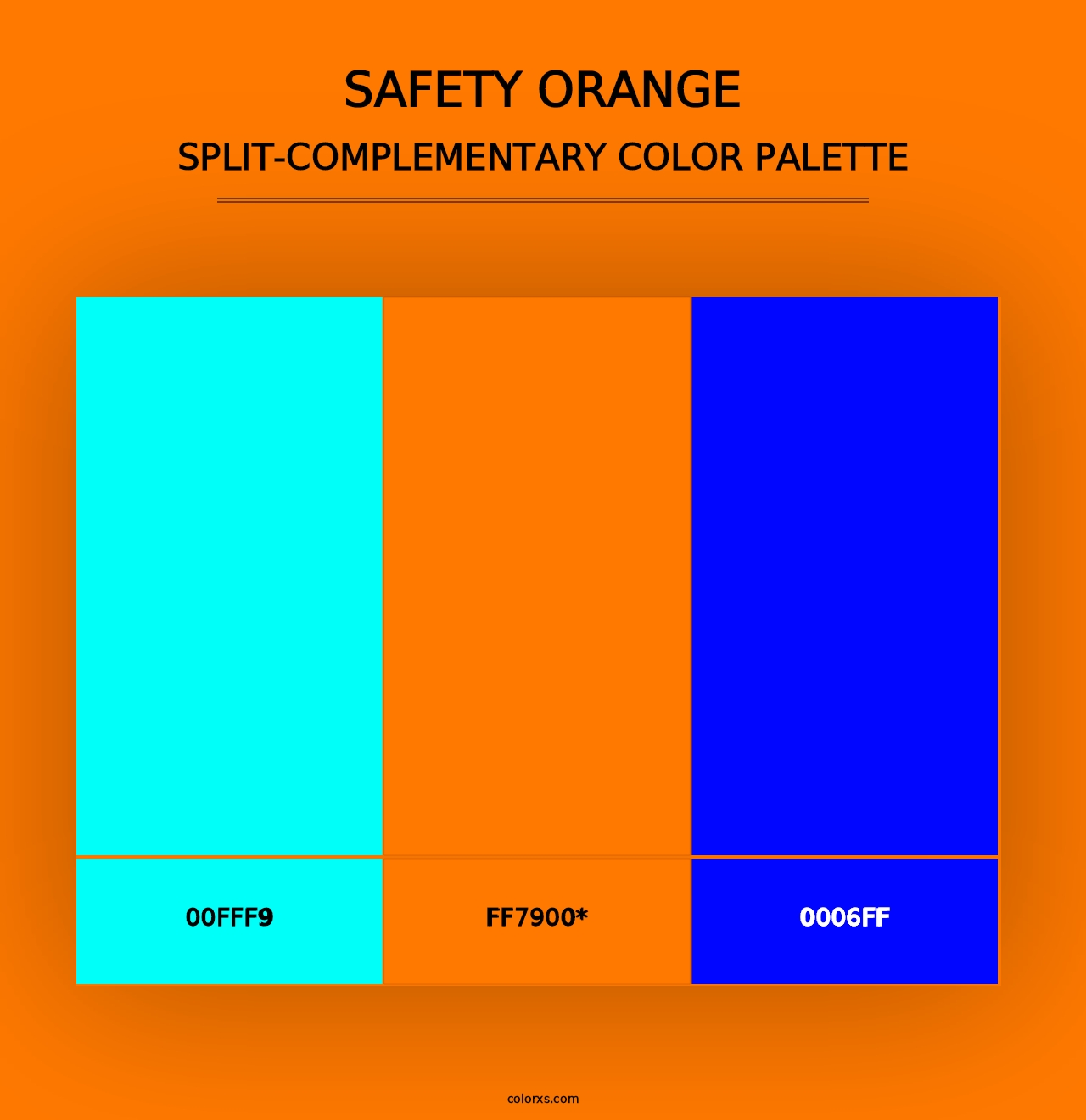 Safety Orange - Split-Complementary Color Palette