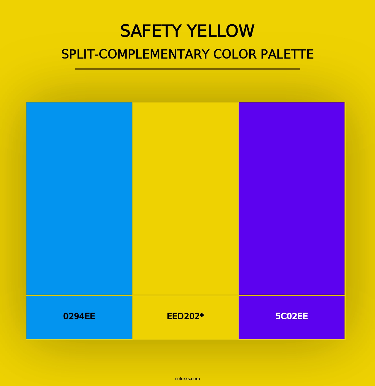 Safety Yellow - Split-Complementary Color Palette