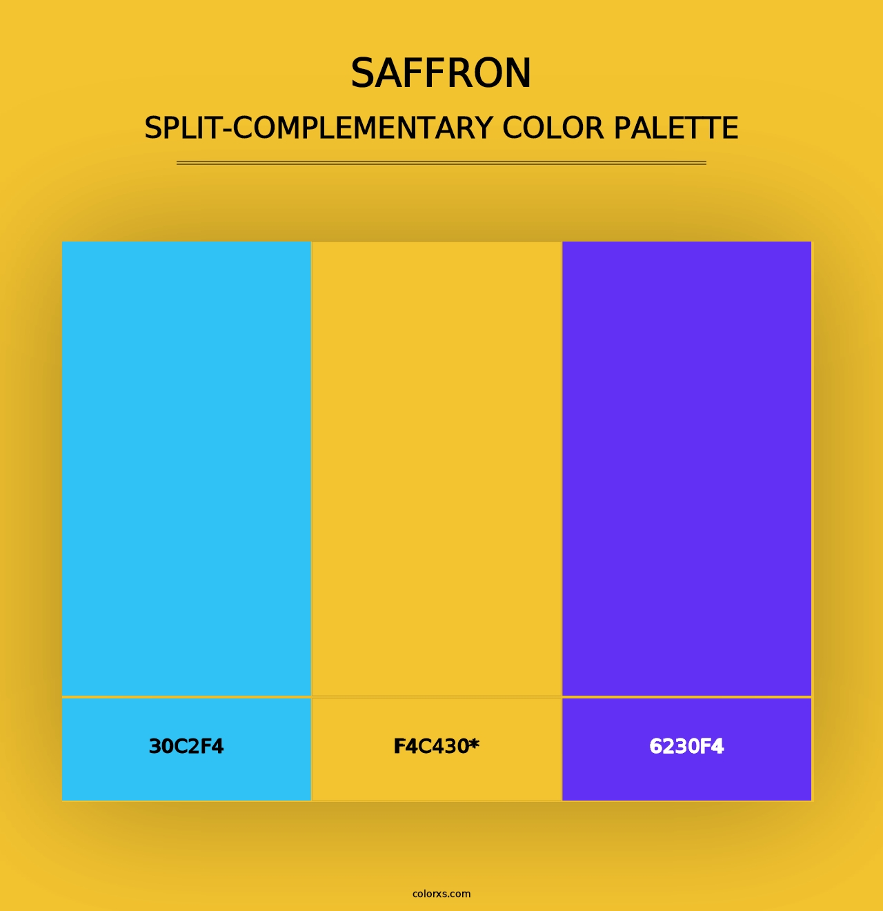 Saffron - Split-Complementary Color Palette