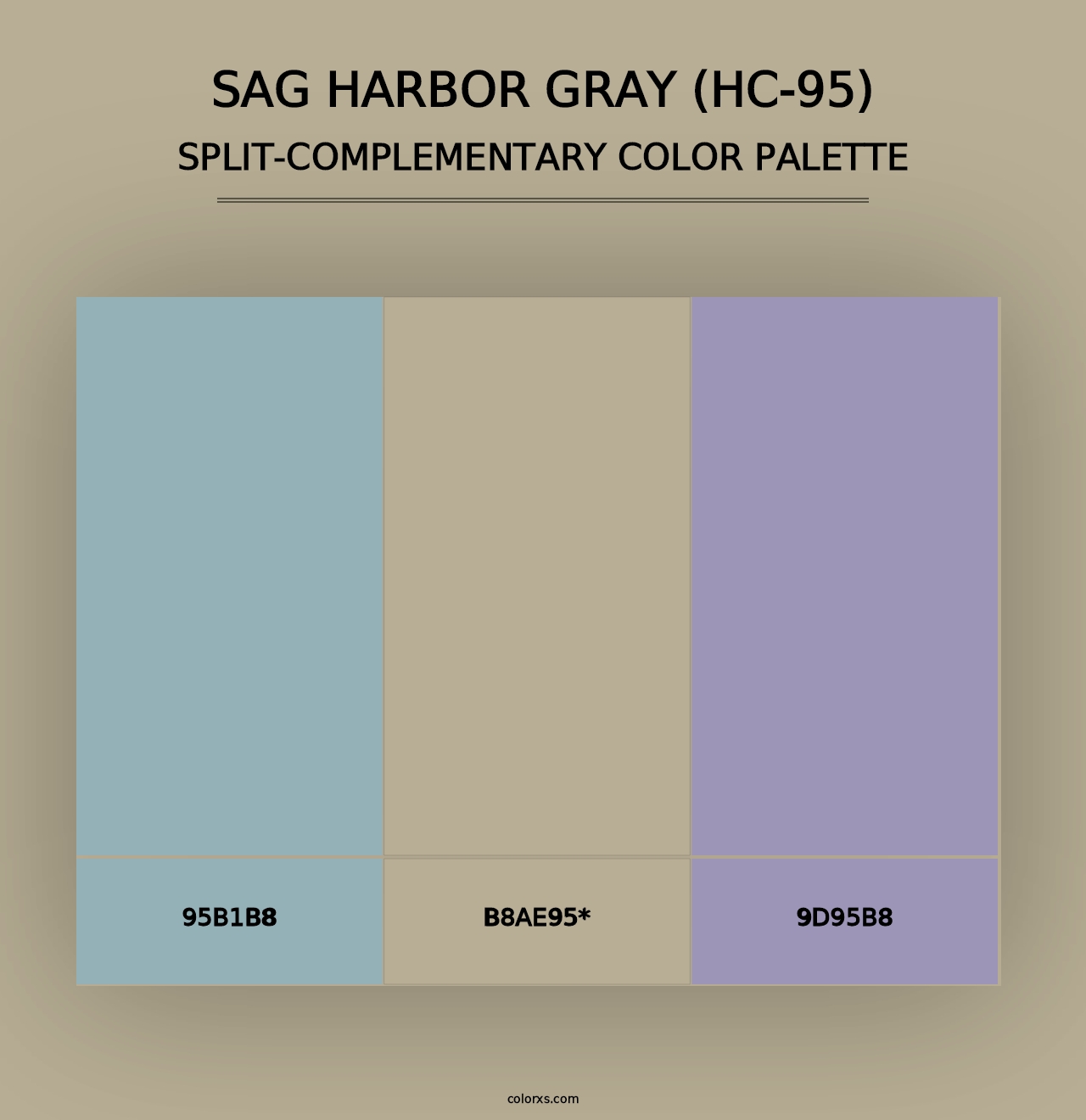 Sag Harbor Gray (HC-95) - Split-Complementary Color Palette