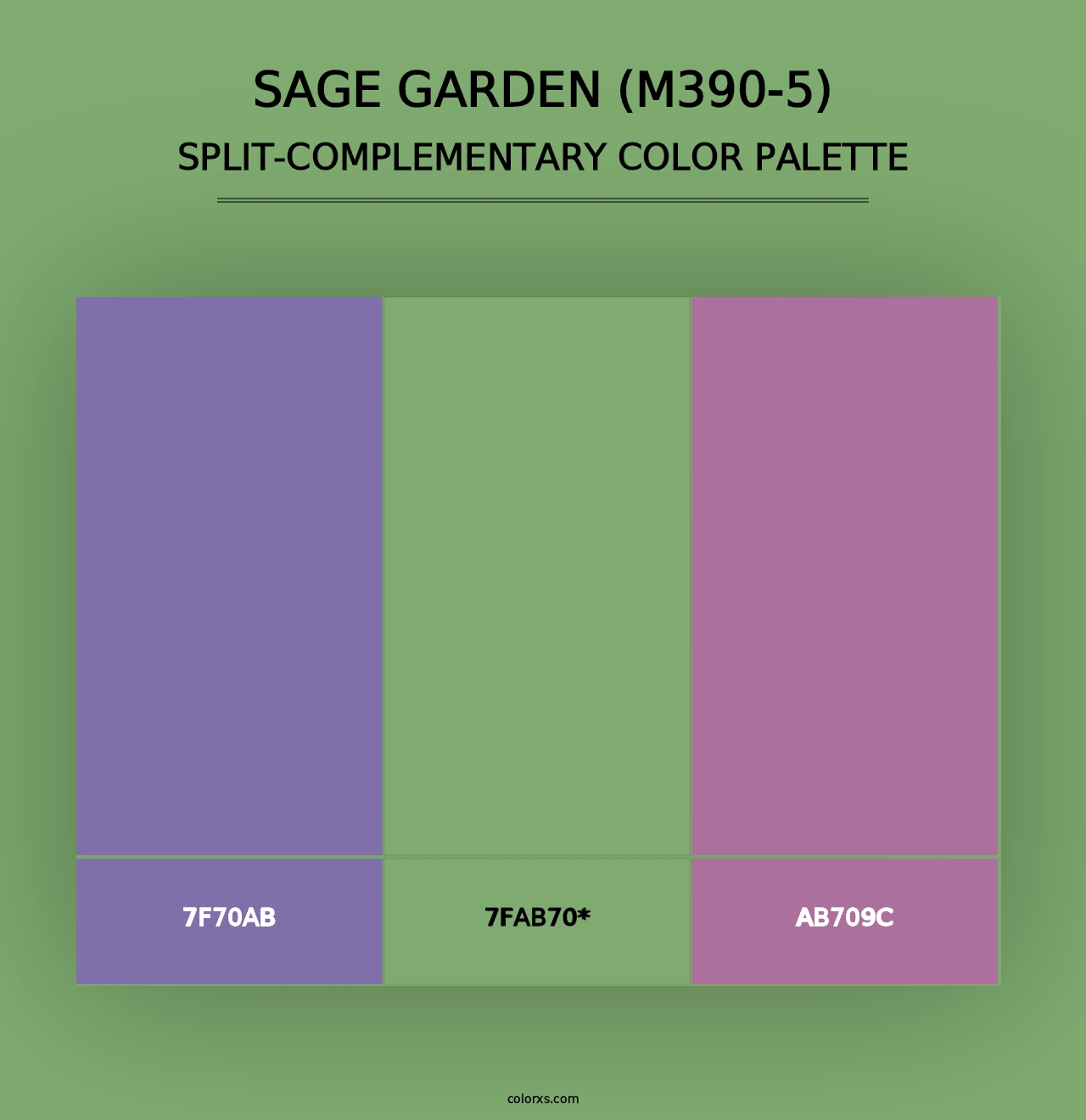 Sage Garden (M390-5) - Split-Complementary Color Palette