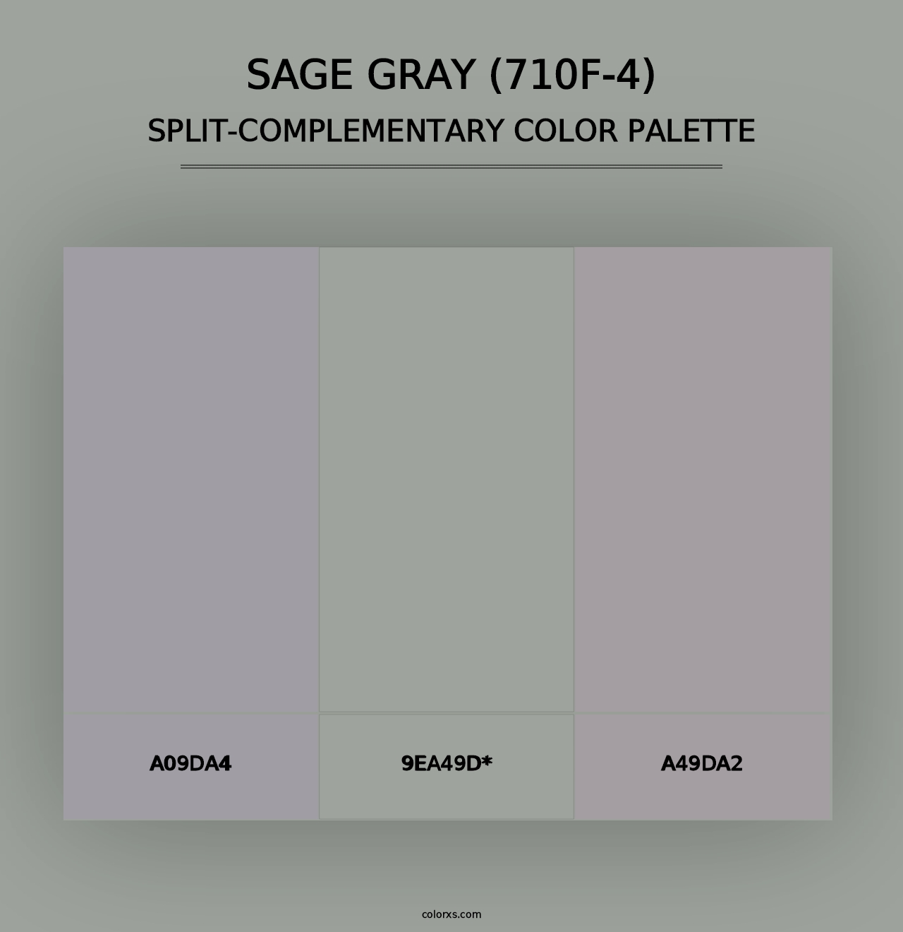 Sage Gray (710F-4) - Split-Complementary Color Palette