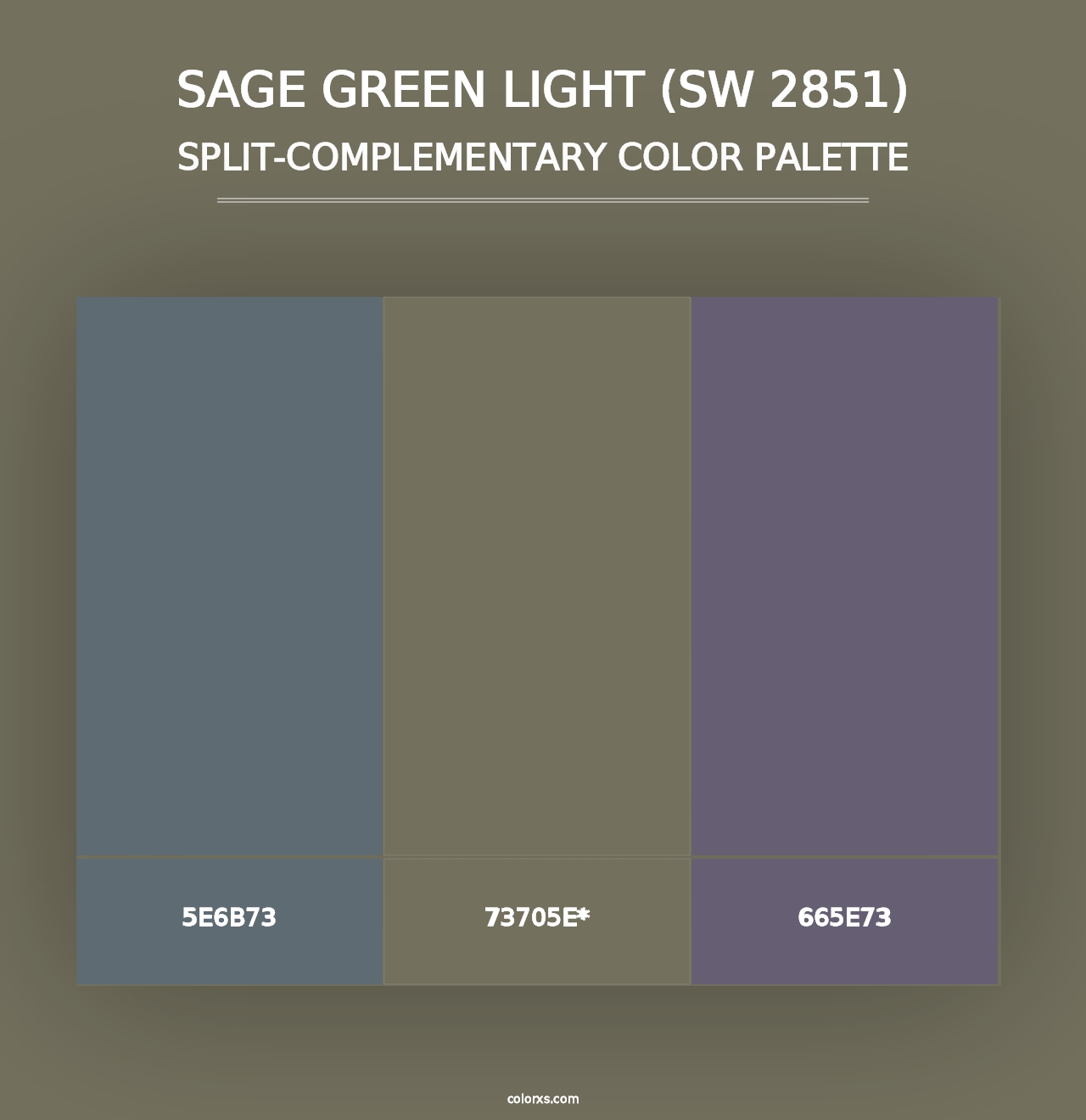 Sage Green Light (SW 2851) - Split-Complementary Color Palette