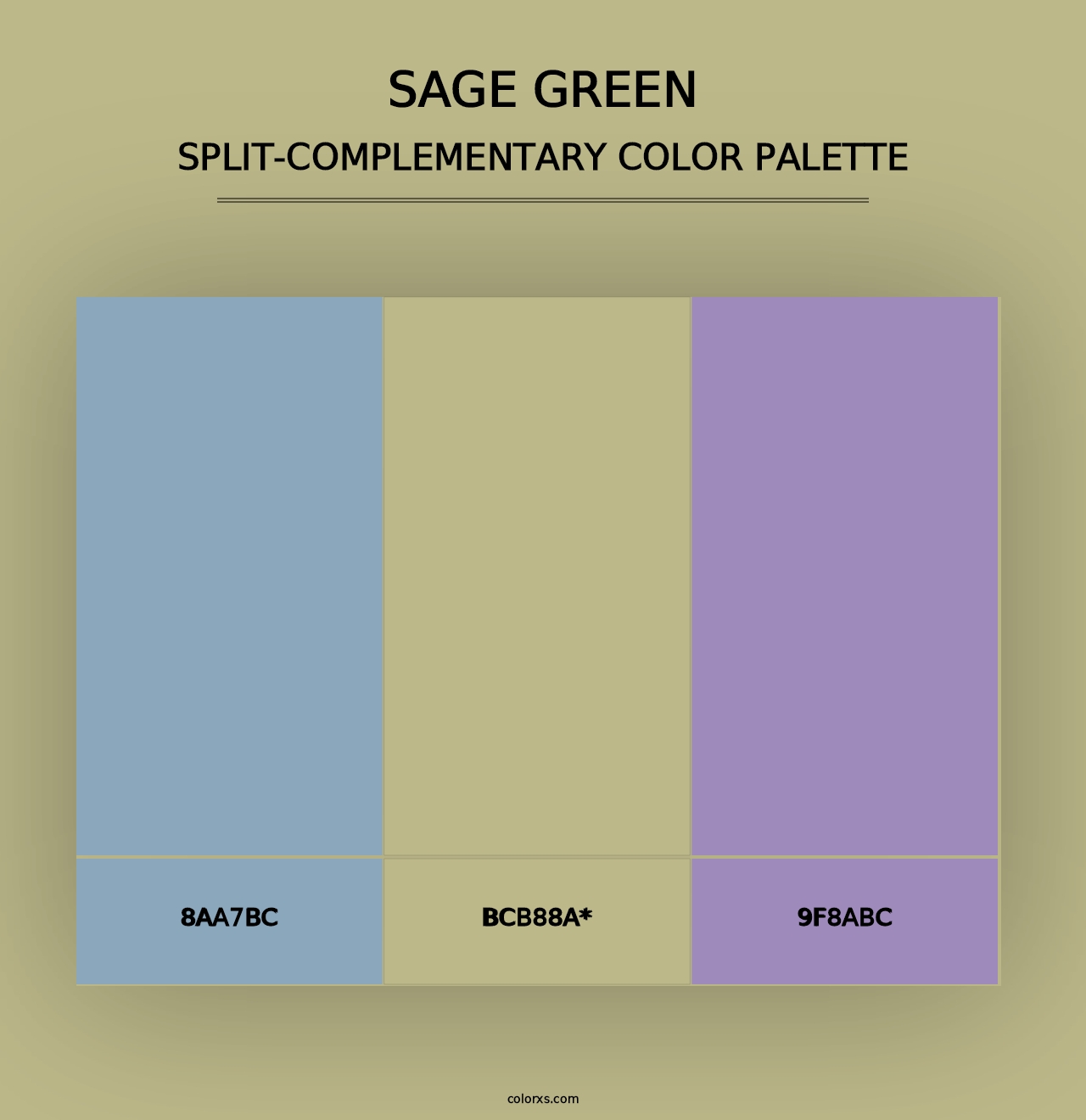 Sage Green - Split-Complementary Color Palette