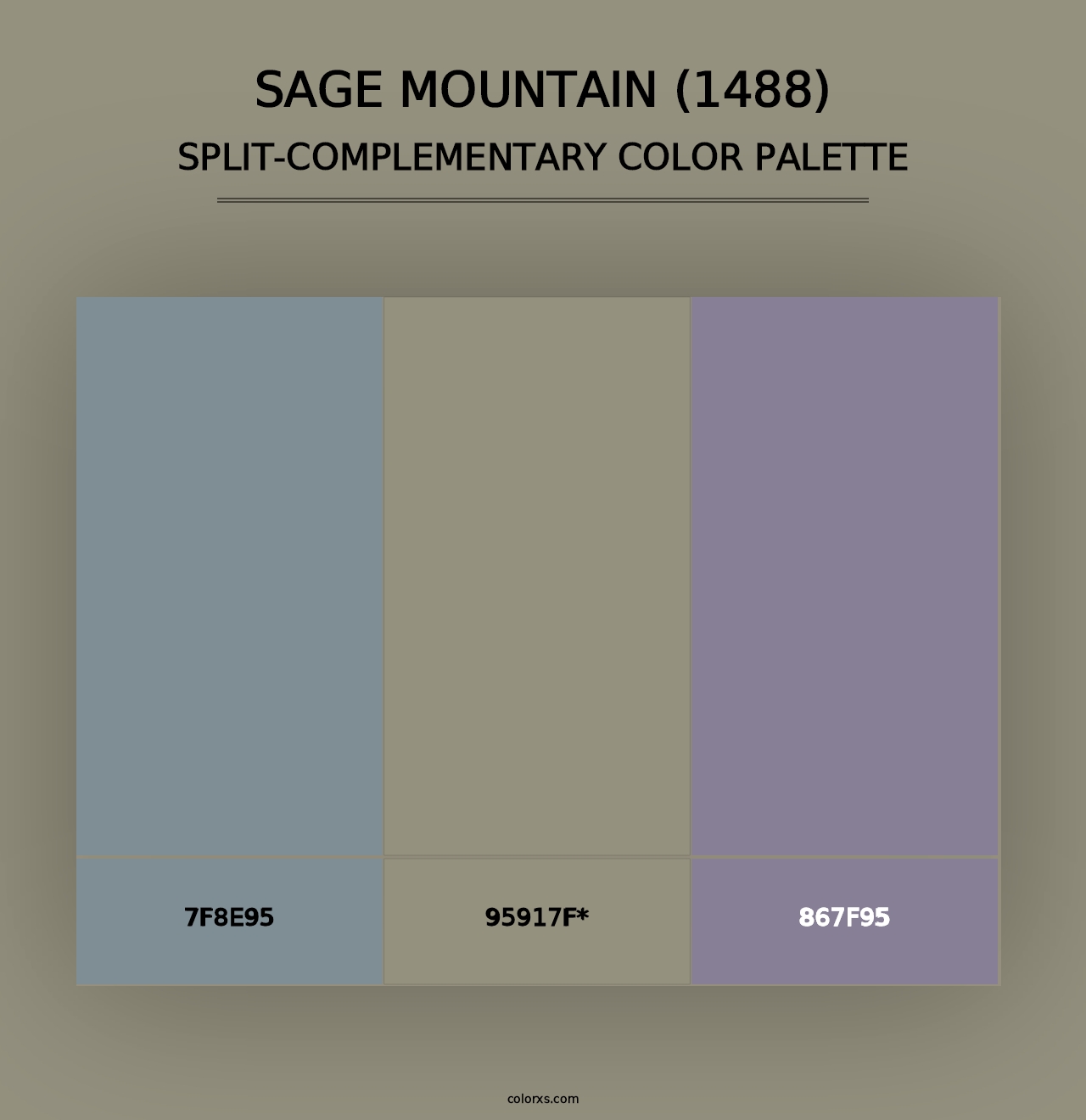 Sage Mountain (1488) - Split-Complementary Color Palette