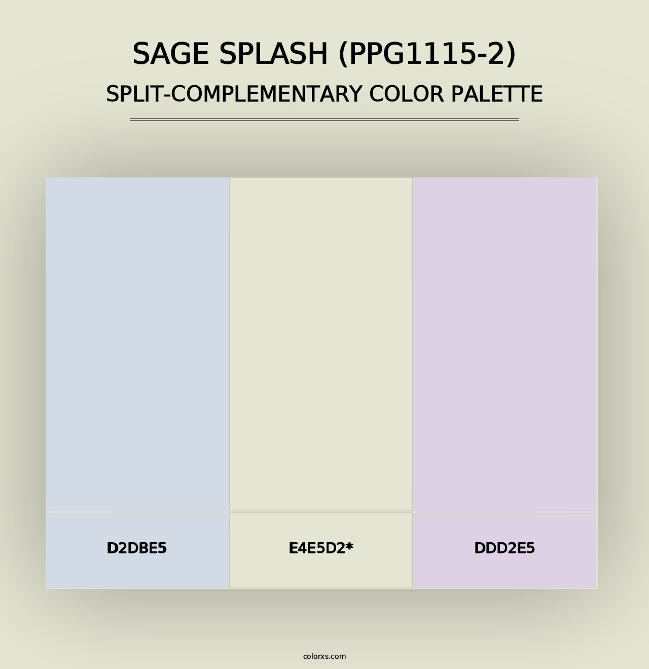 Sage Splash (PPG1115-2) - Split-Complementary Color Palette