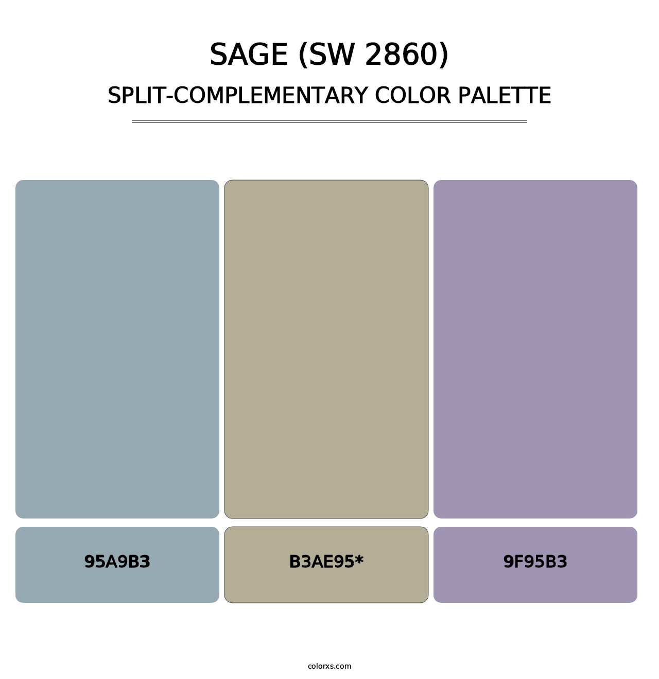 Sage (SW 2860) - Split-Complementary Color Palette