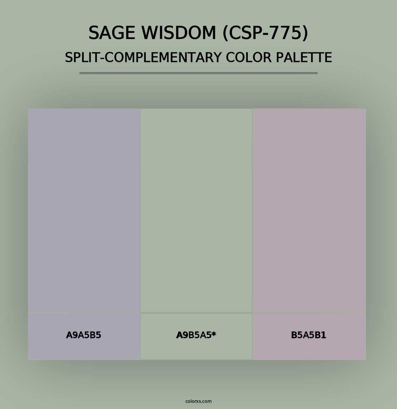 Sage Wisdom (CSP-775) - Split-Complementary Color Palette