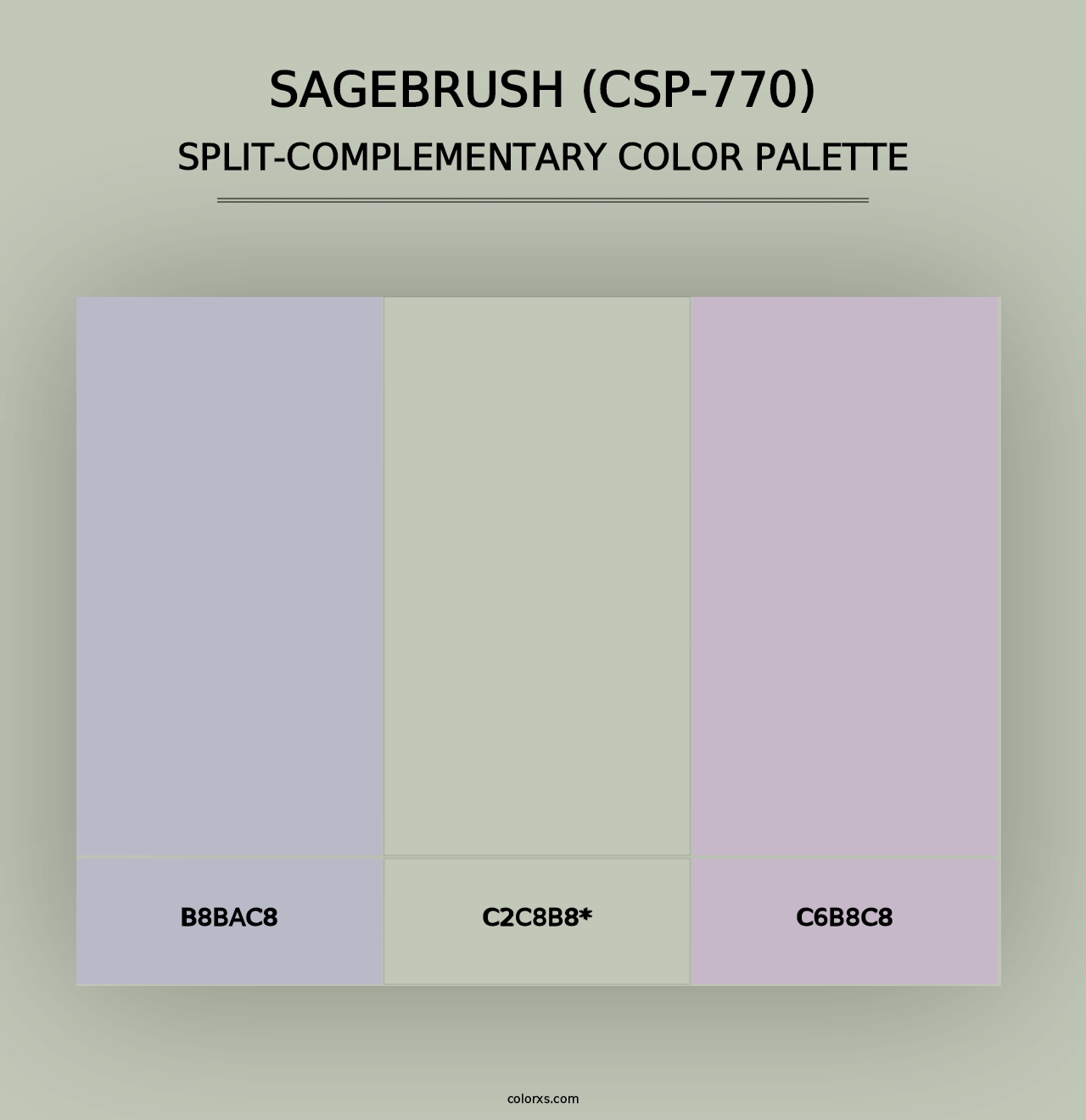 Sagebrush (CSP-770) - Split-Complementary Color Palette