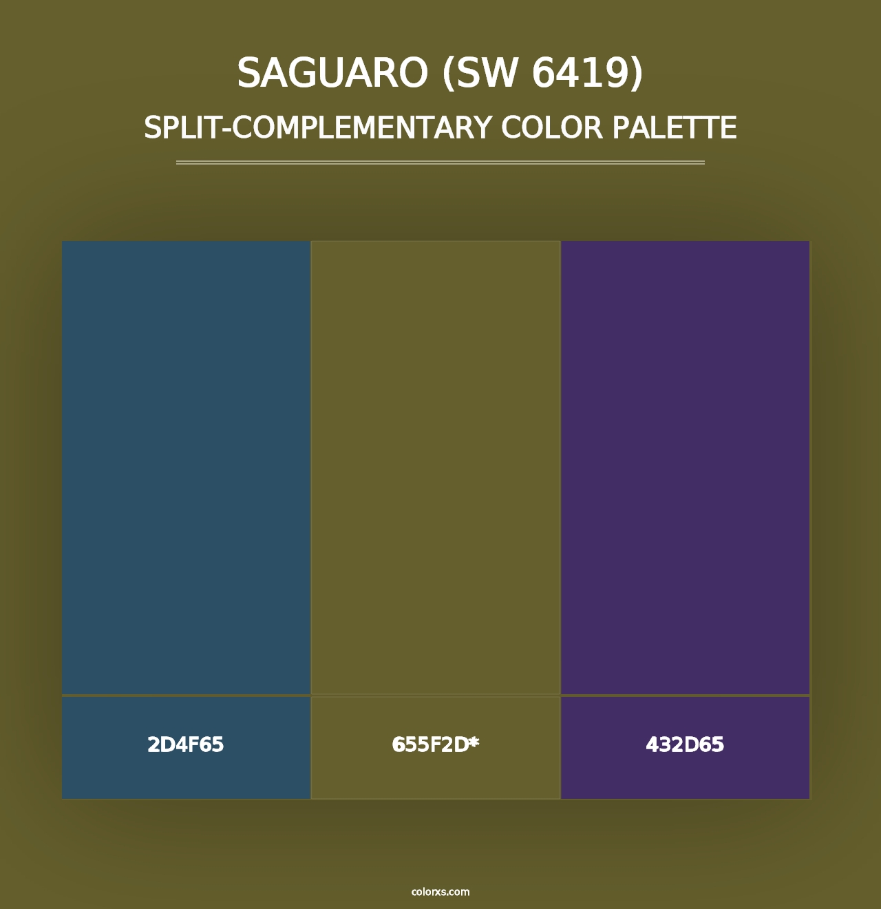 Saguaro (SW 6419) - Split-Complementary Color Palette