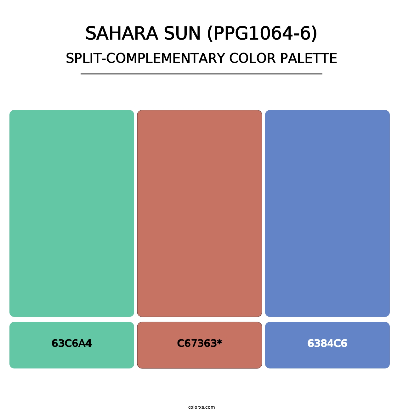 Sahara Sun (PPG1064-6) - Split-Complementary Color Palette