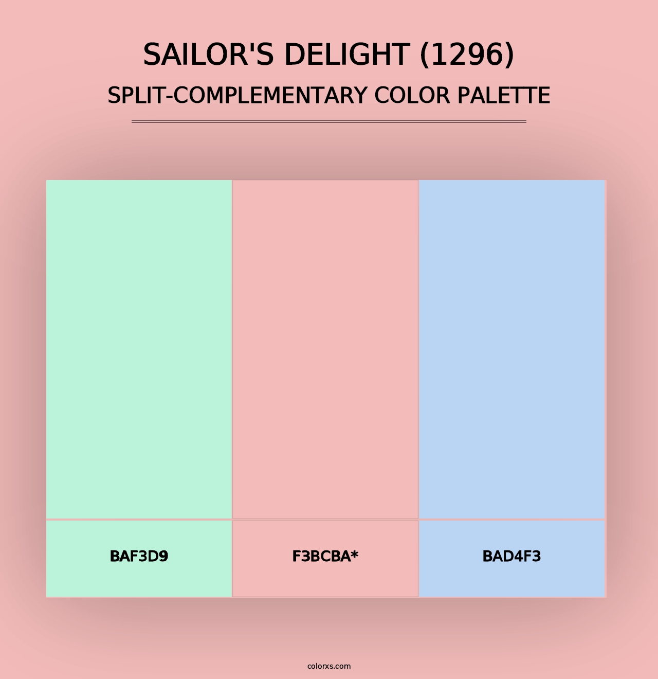 Sailor's Delight (1296) - Split-Complementary Color Palette