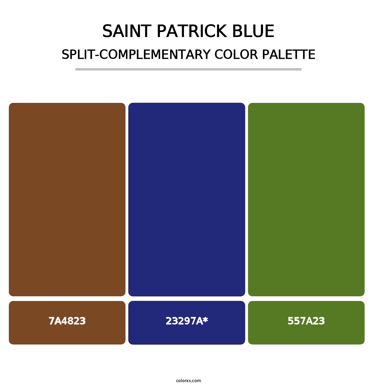 Saint Patrick Blue - Split-Complementary Color Palette