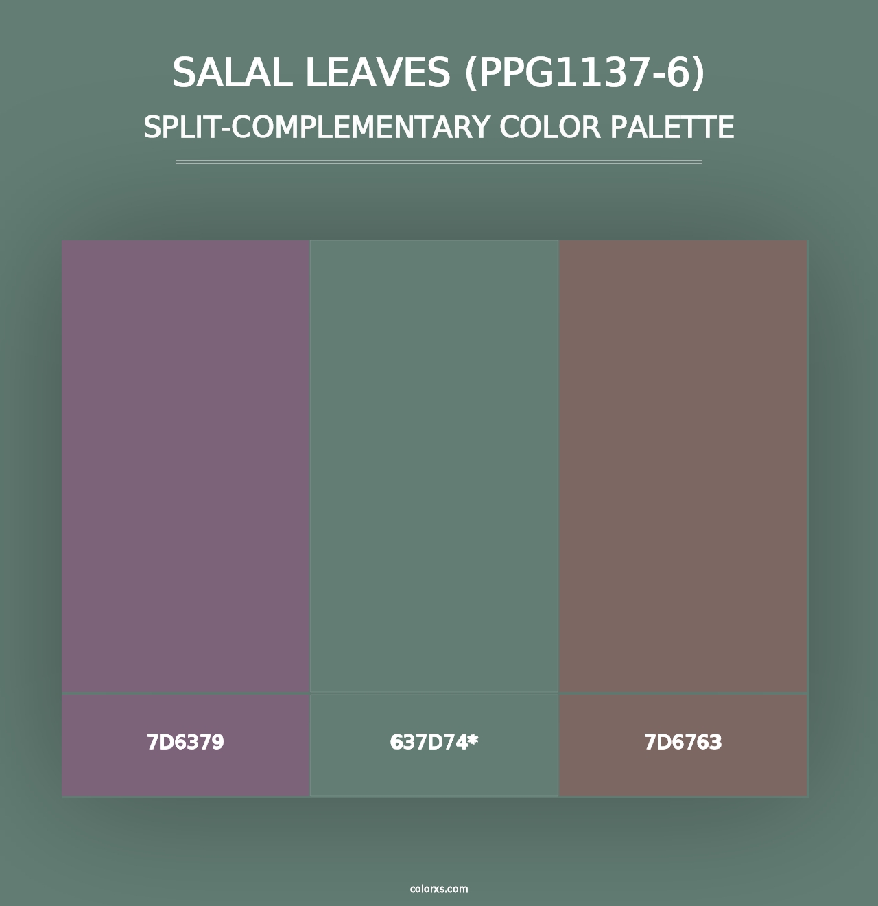 Salal Leaves (PPG1137-6) - Split-Complementary Color Palette