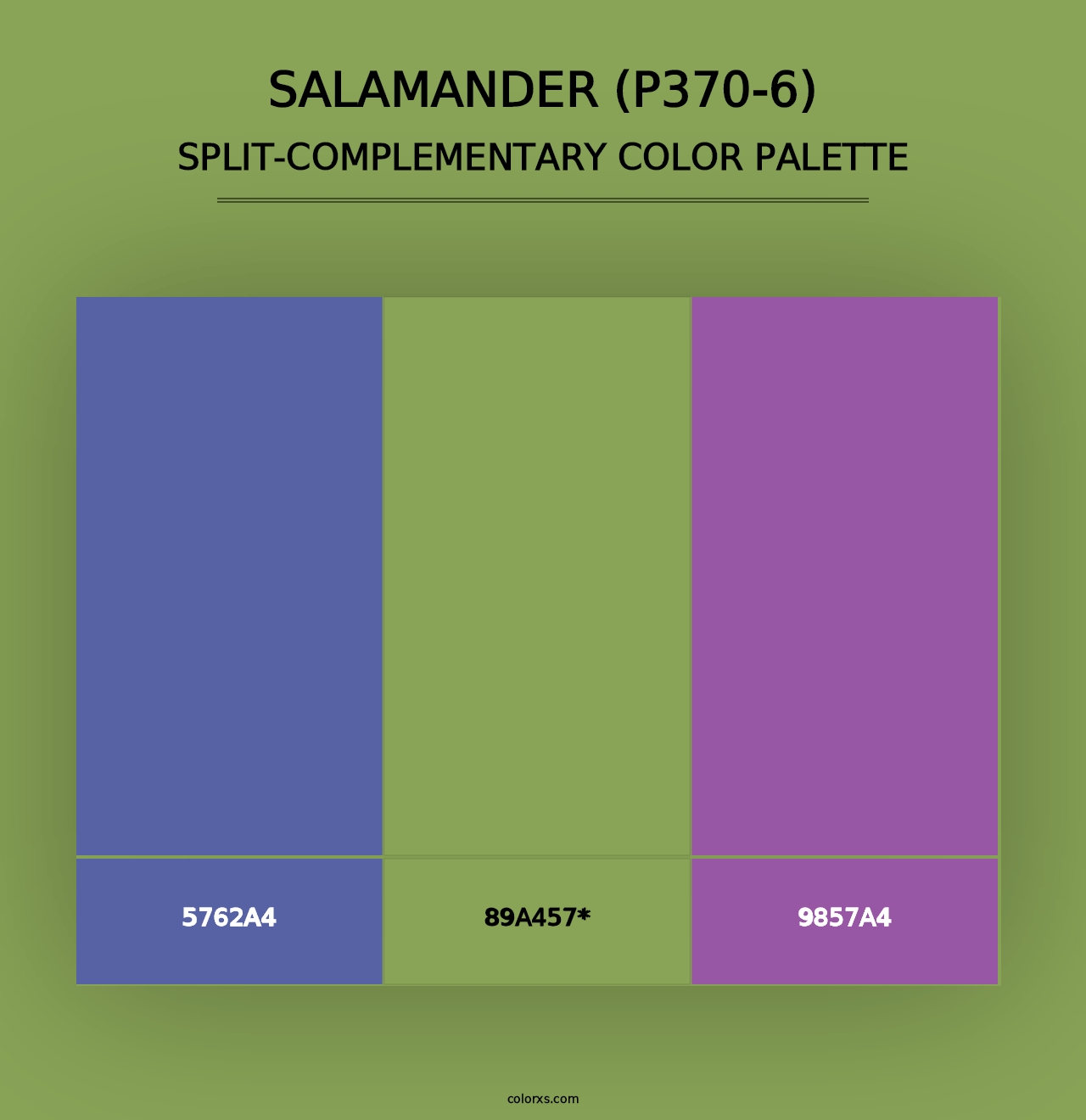 Salamander (P370-6) - Split-Complementary Color Palette