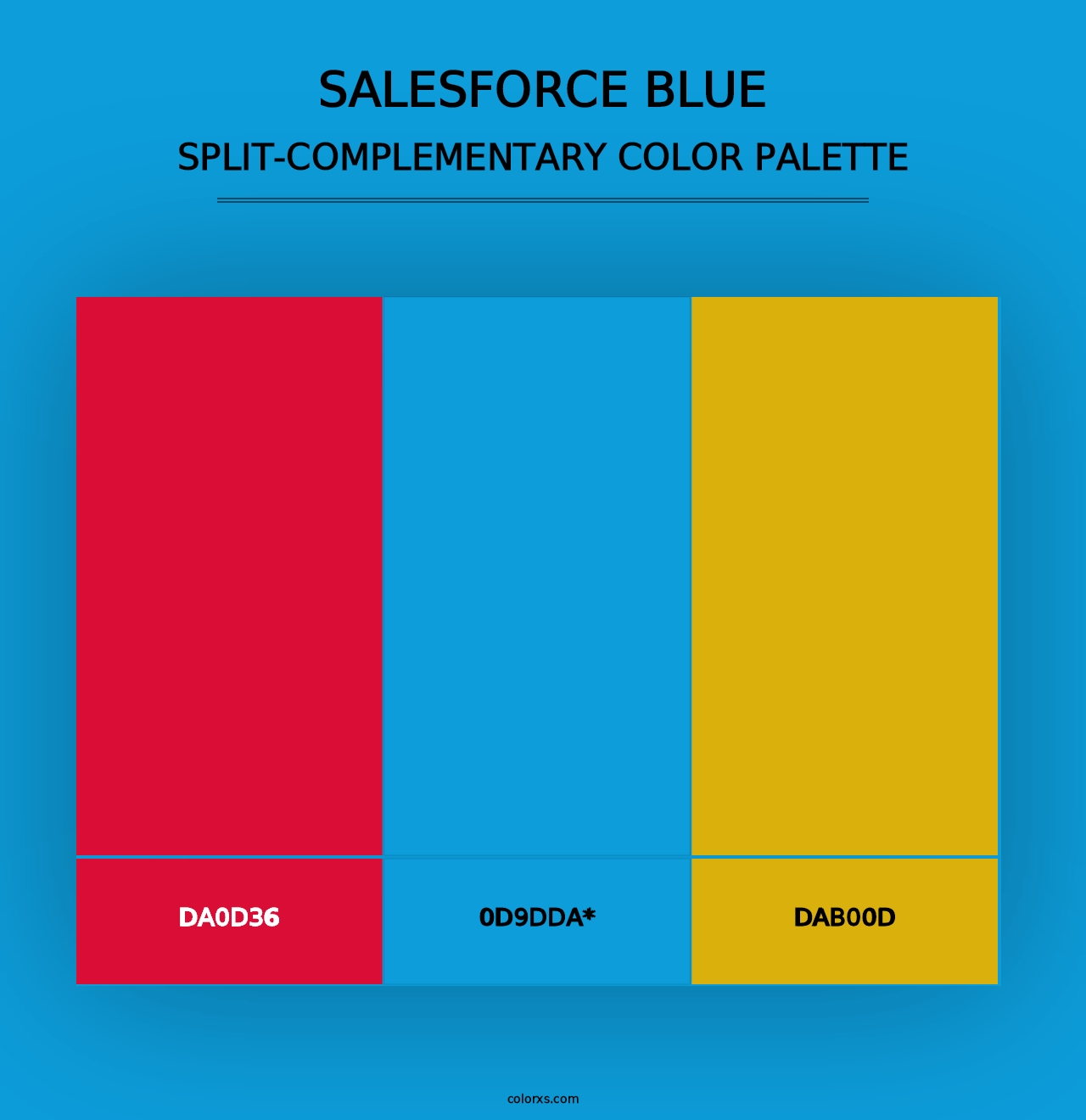 Salesforce Blue - Split-Complementary Color Palette