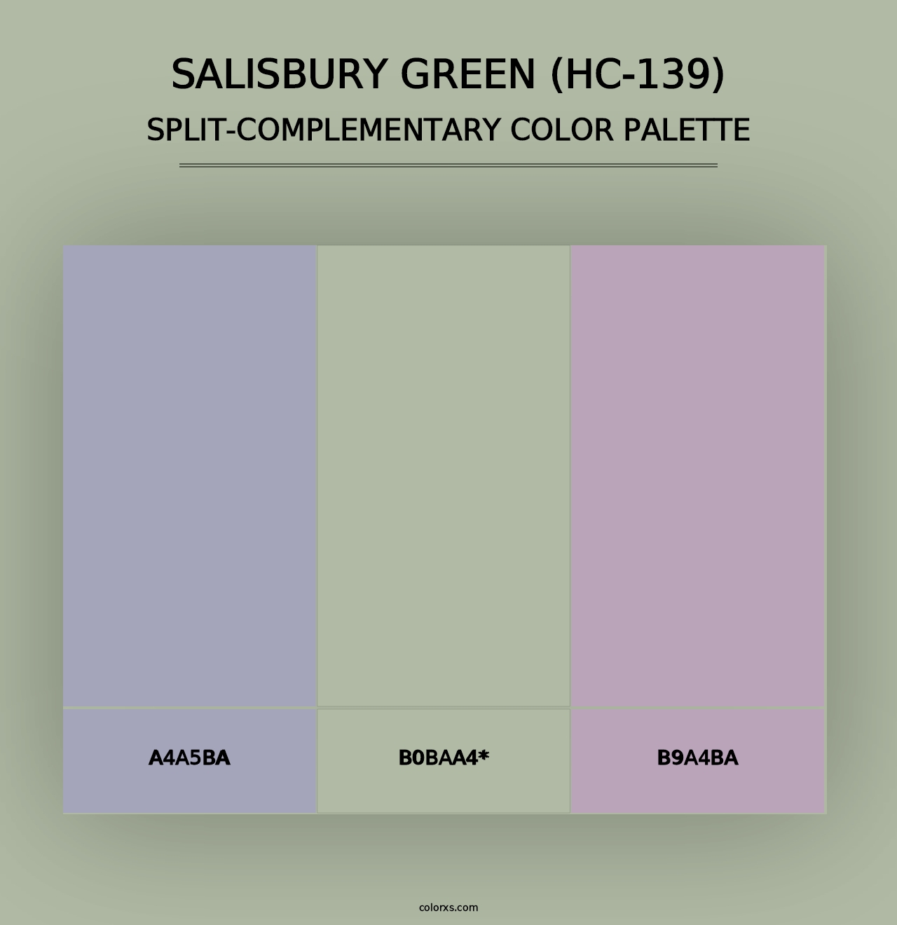 Salisbury Green (HC-139) - Split-Complementary Color Palette