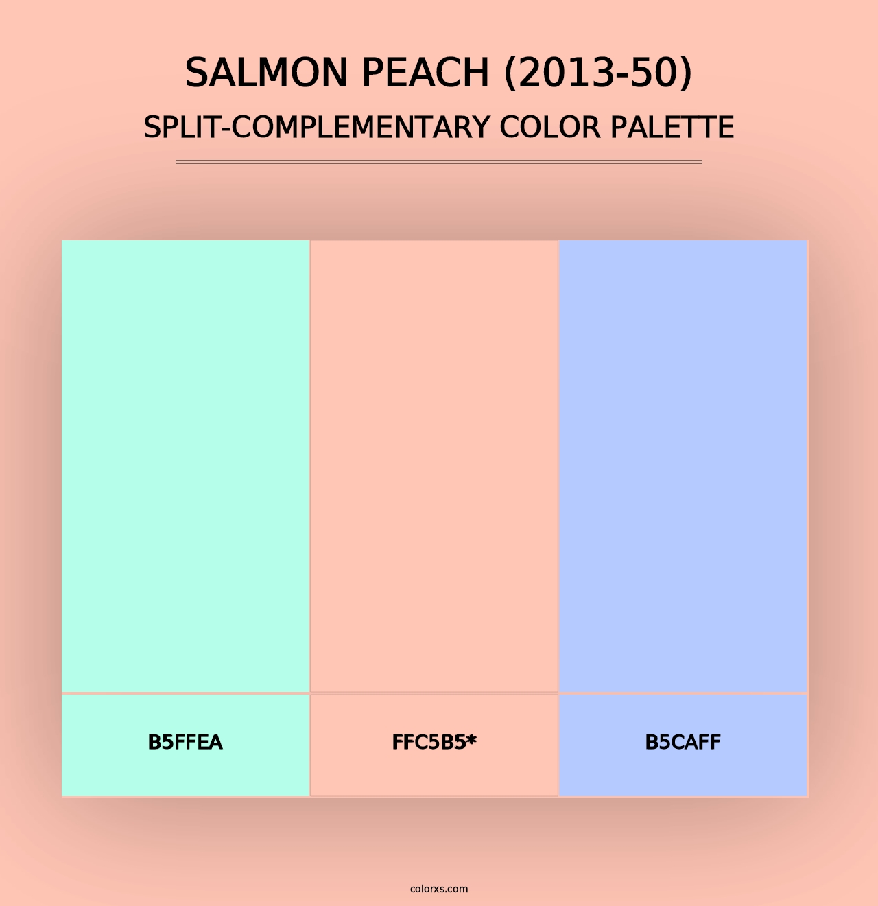 Salmon Peach (2013-50) - Split-Complementary Color Palette